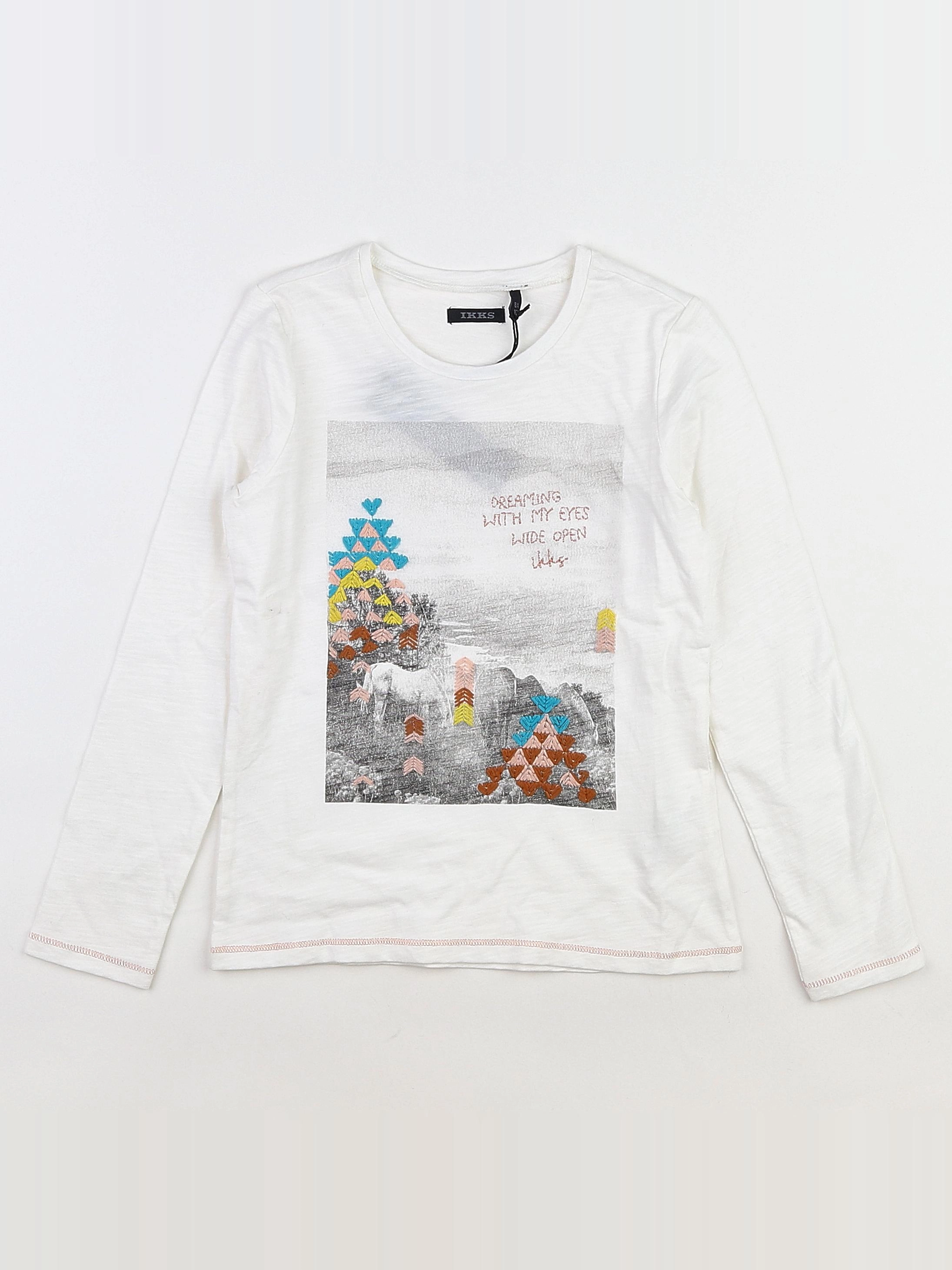 IKKS - tee-shirt blanc (neuf) - 8 ans