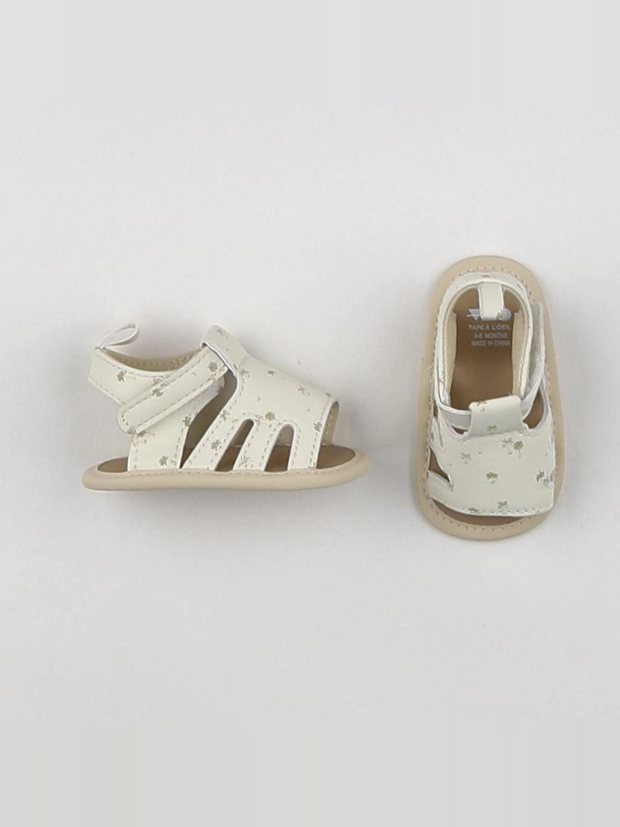 Tape à l'oeil - chaussons blanc - 3/6 mois
