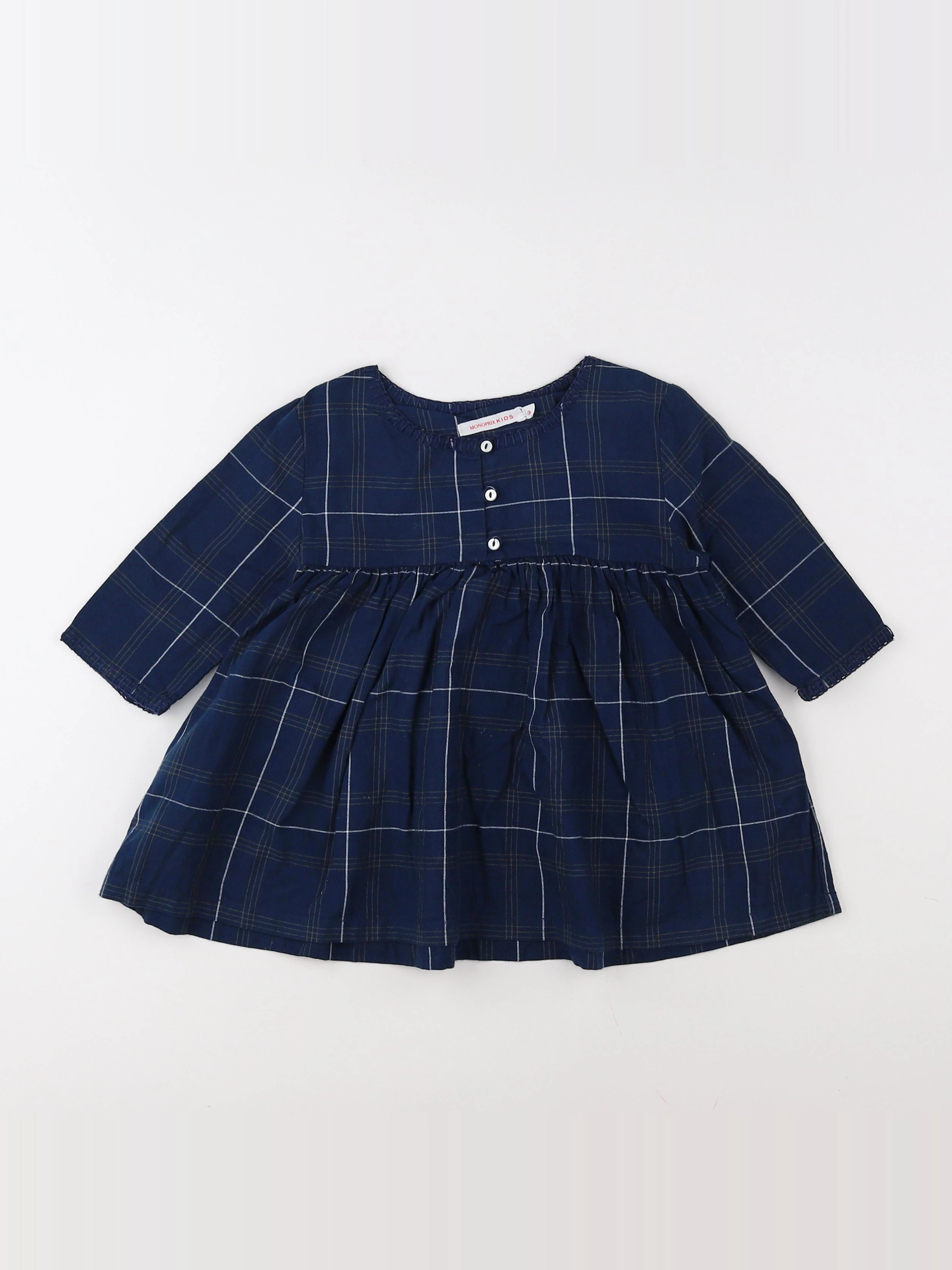 Monoprix - robe bleu - 3 mois