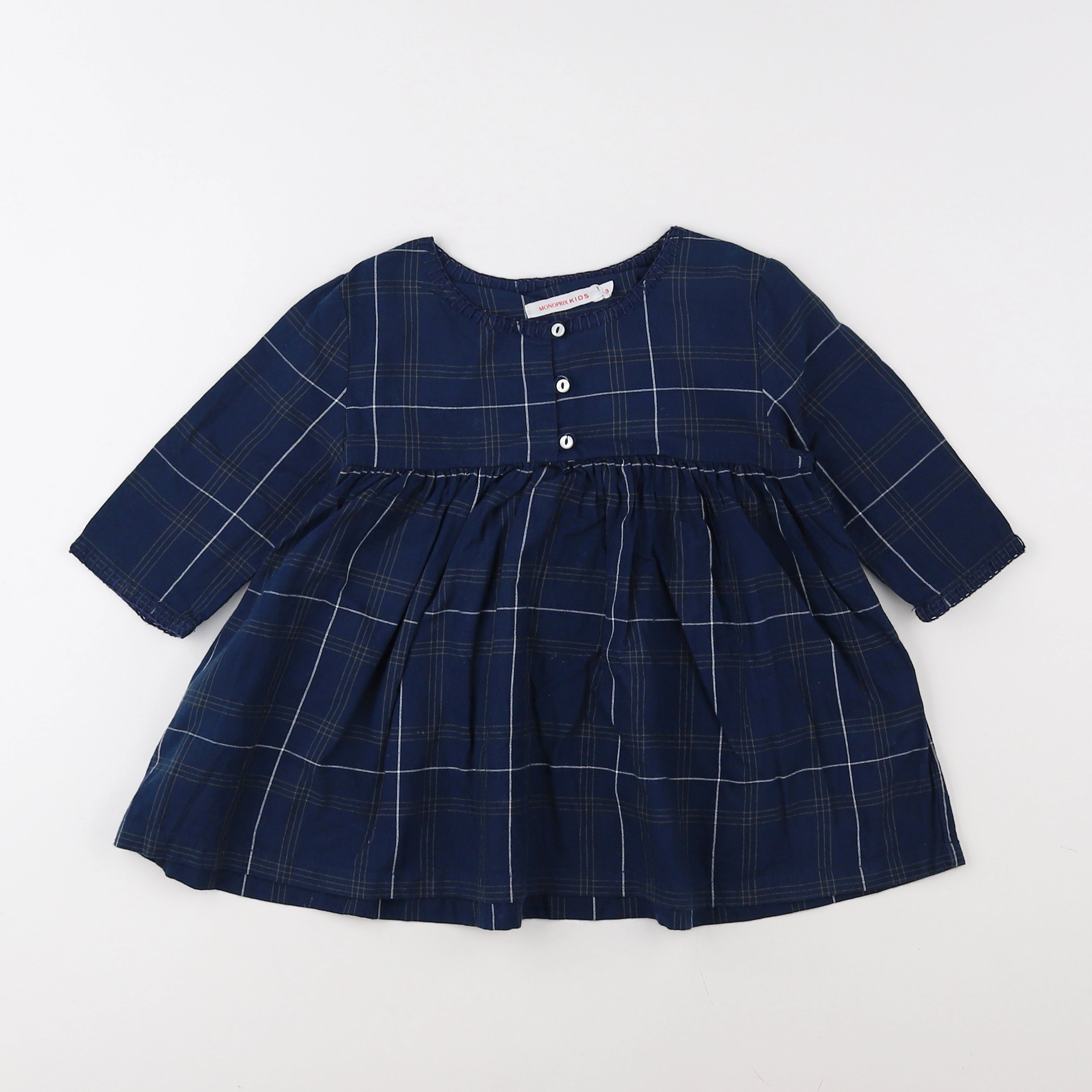 Monoprix - robe bleu - 3 mois