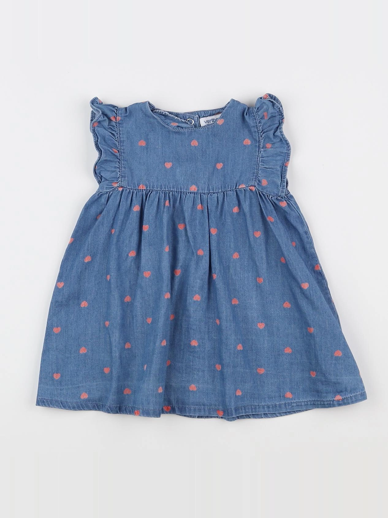 Vertbaudet - robe bleu - 9 mois
