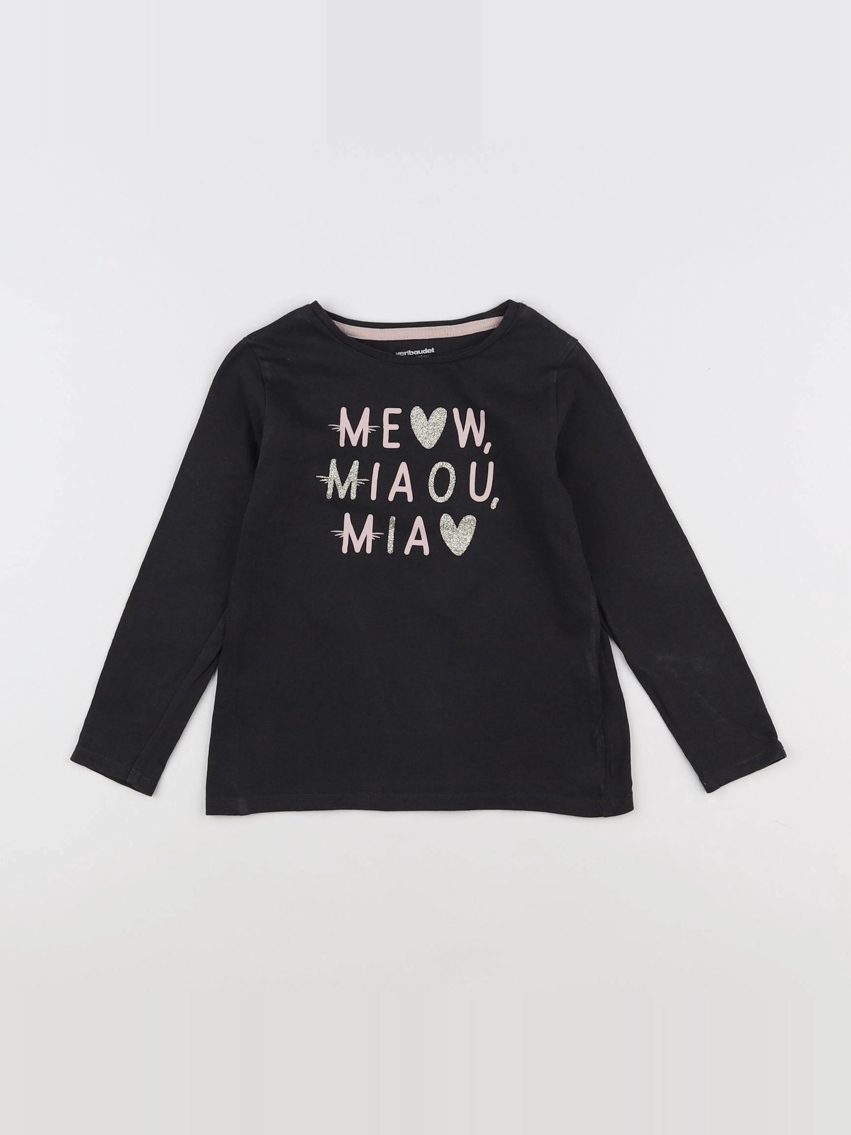 Vertbaudet - tee-shirt or, gris - 5 ans