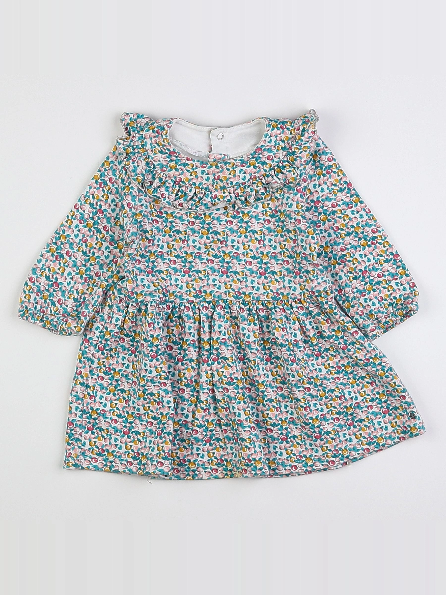 Petit Bateau - robe multicolore - 12 mois