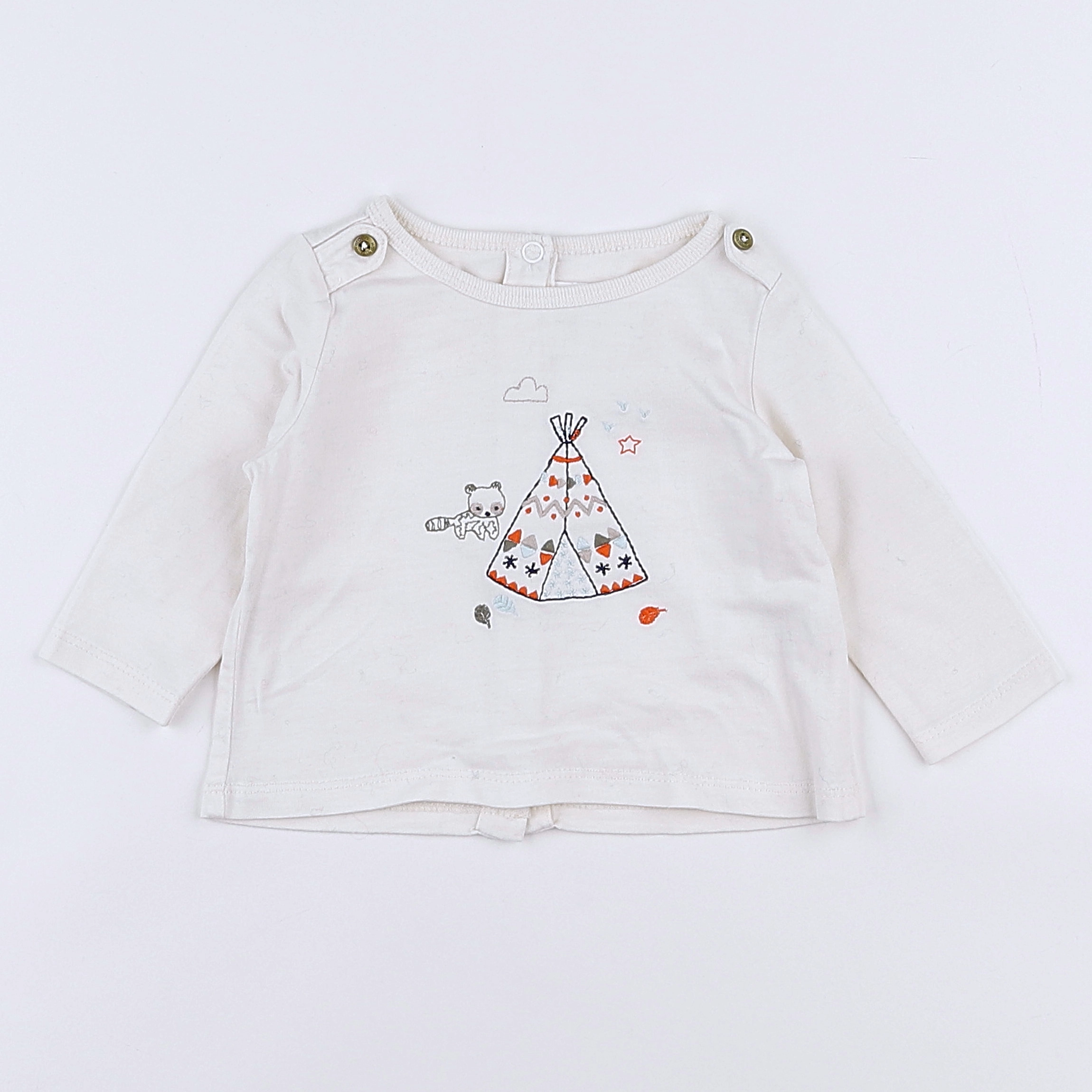 Natalys - tee-shirt blanc - 3 mois