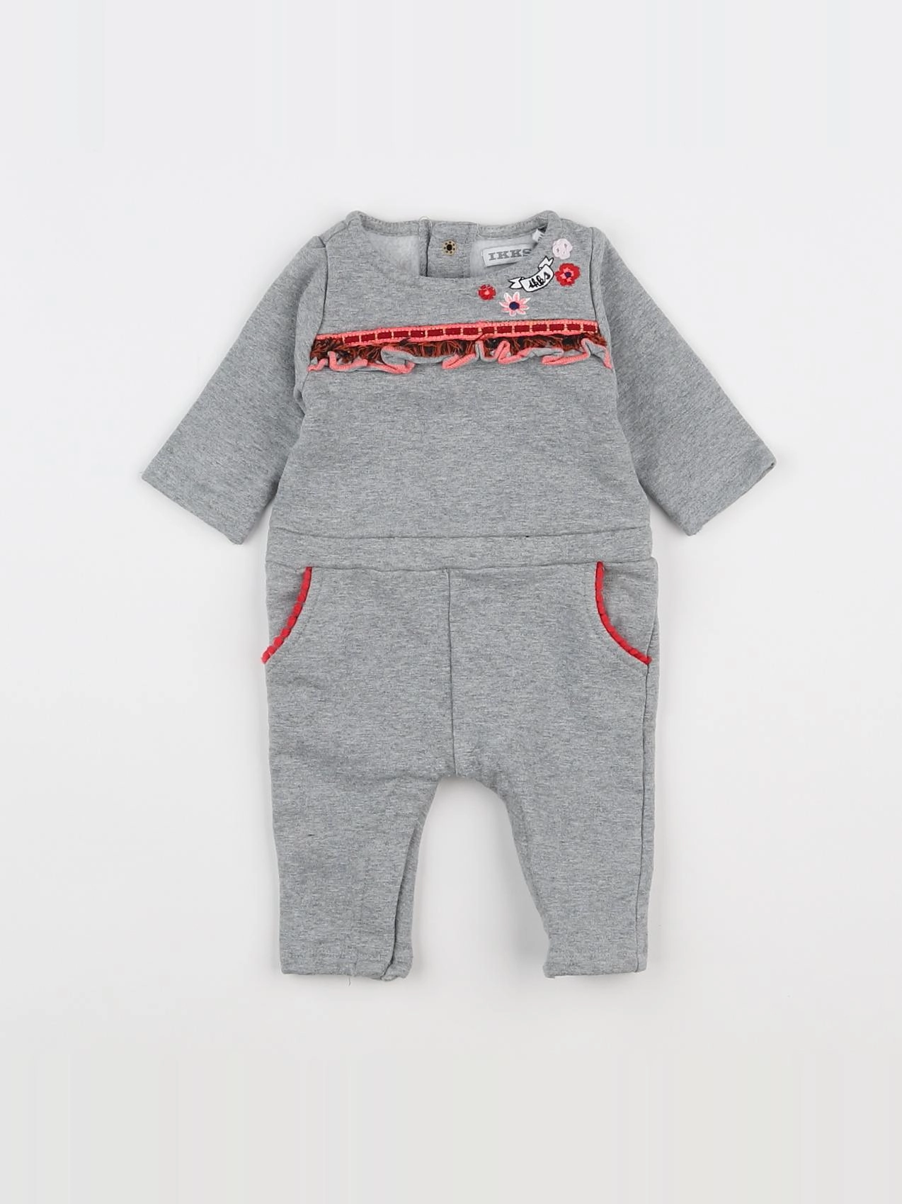 IKKS - combinaison gris - 3 mois
