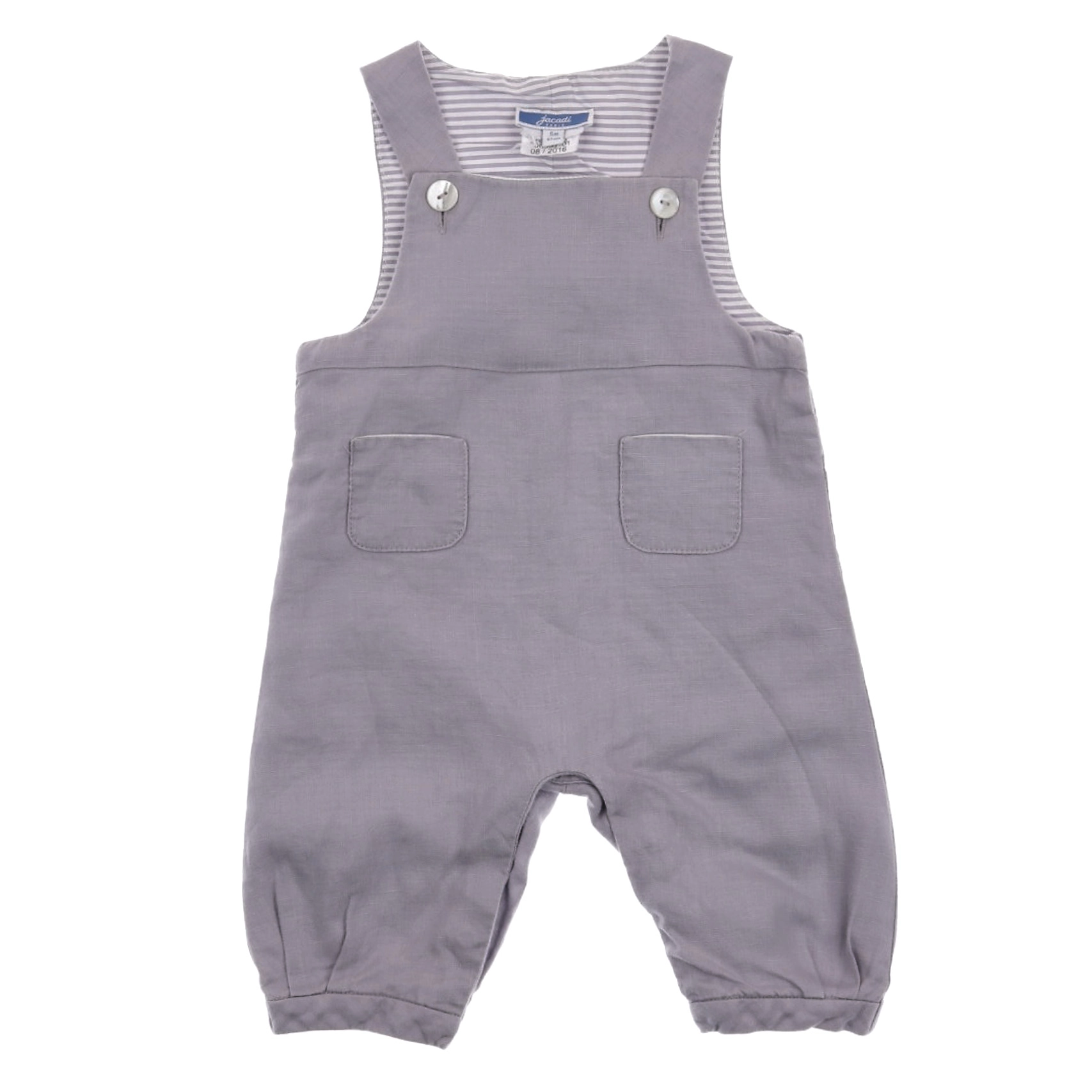 Jacadi - salopette gris - 6 mois