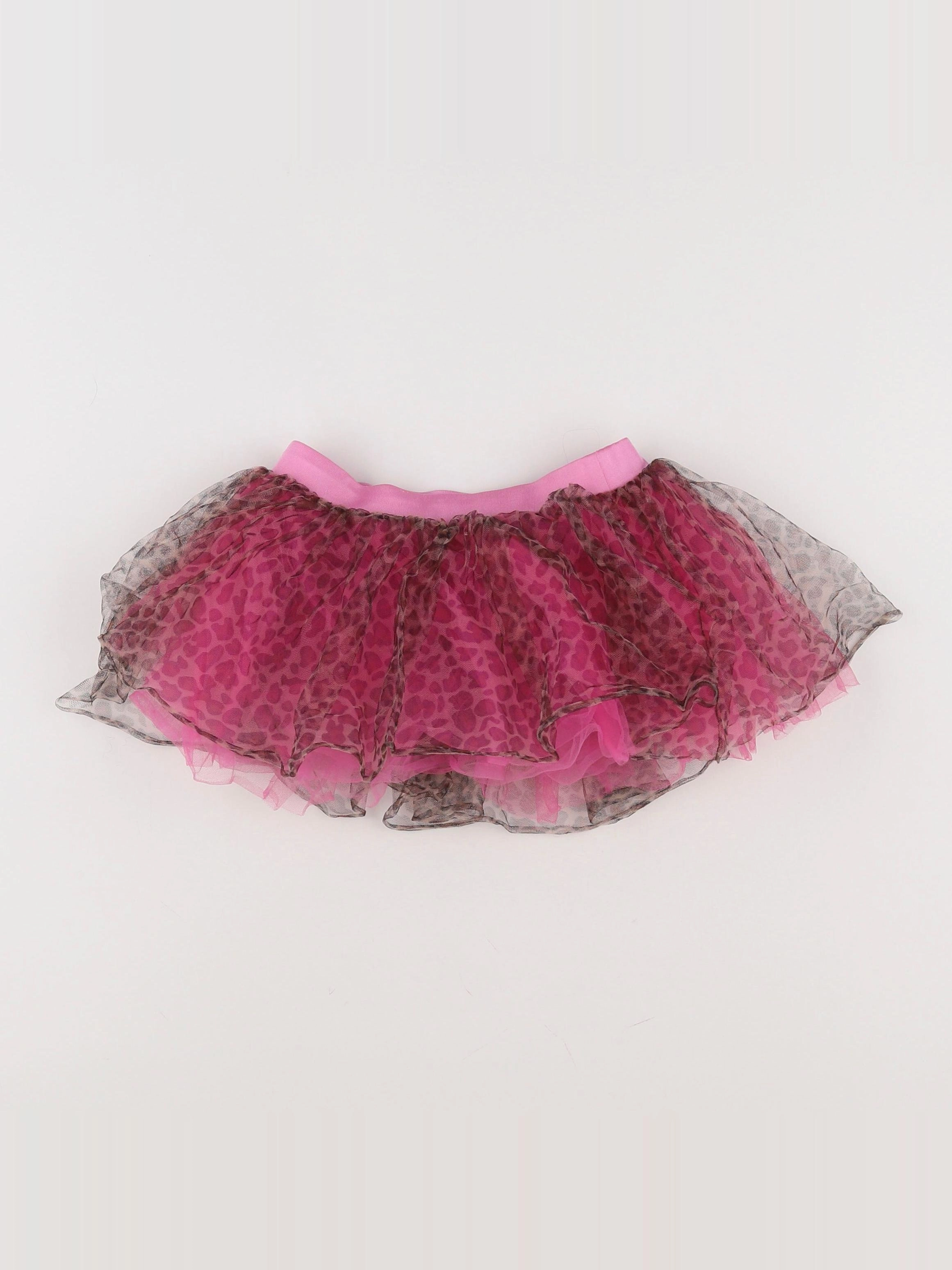 H&M - jupe marron, rose - 3/6 mois