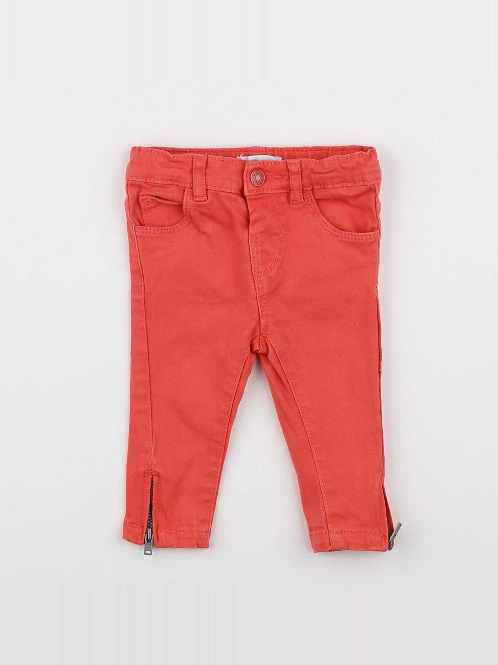 Vertbaudet - pantalon orange - 6 mois
