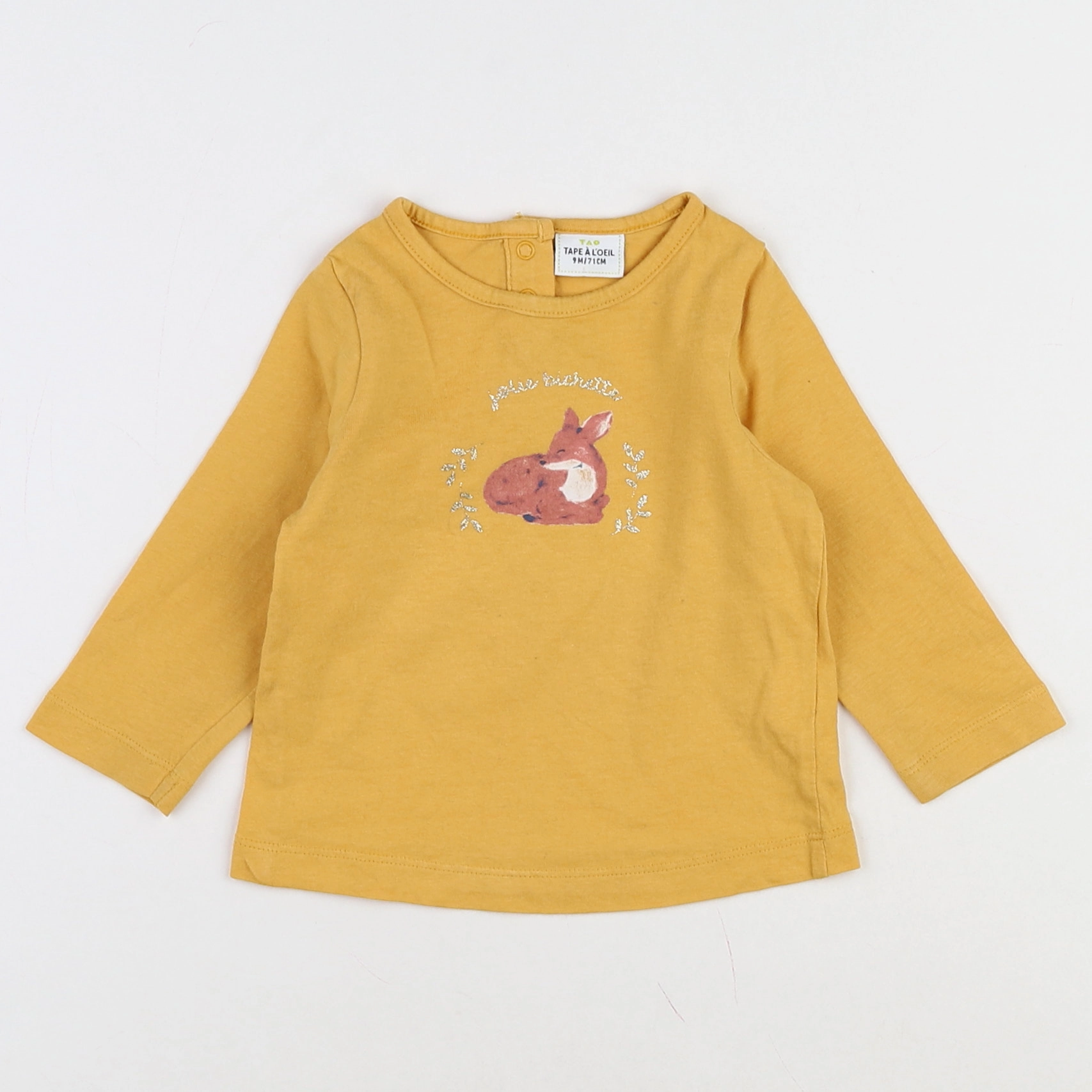 Tape à l'oeil - tee-shirt jaune - 9 mois