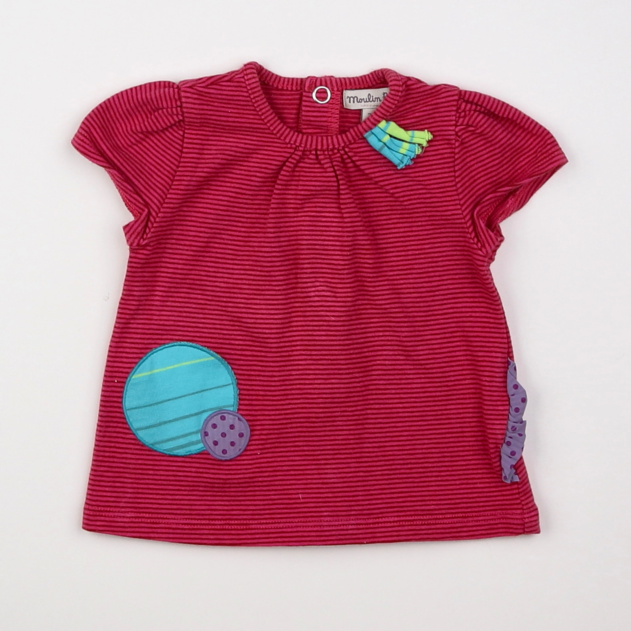 Moulin Roty - tee-shirt multicolore - 3 mois