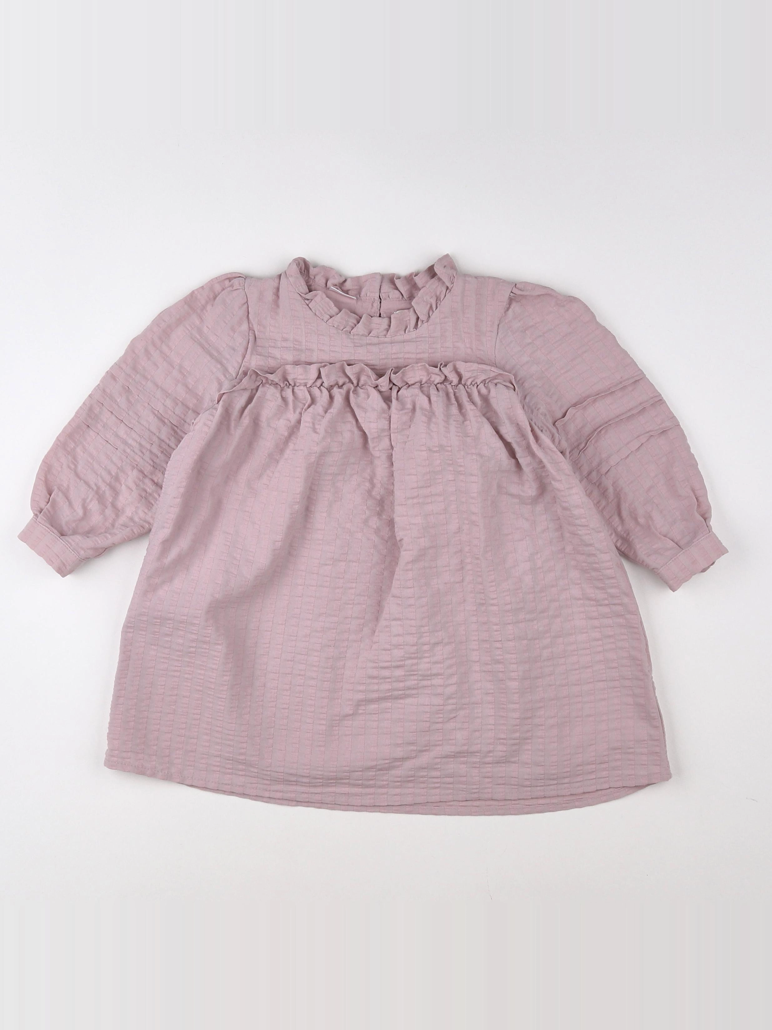 Mango - robe rose - 12/18 mois