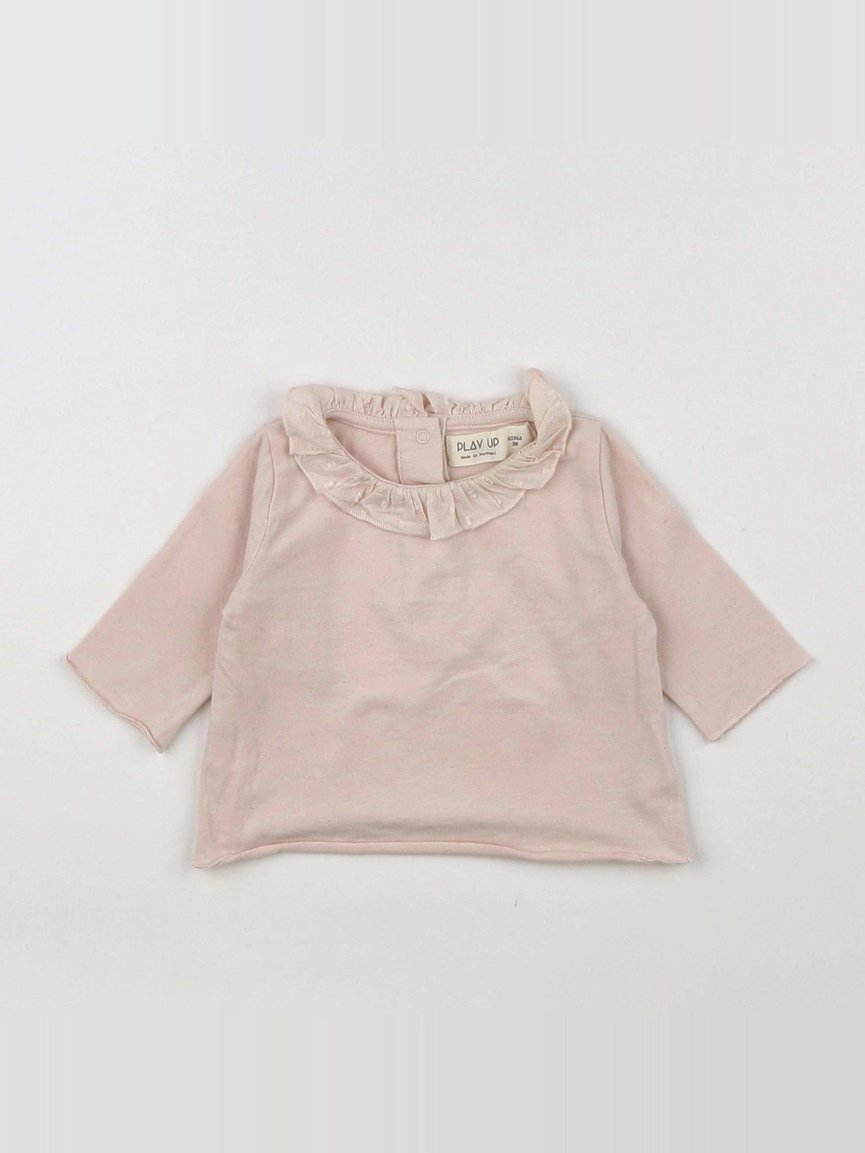 Play Up - tee-shirt rose - 3 mois