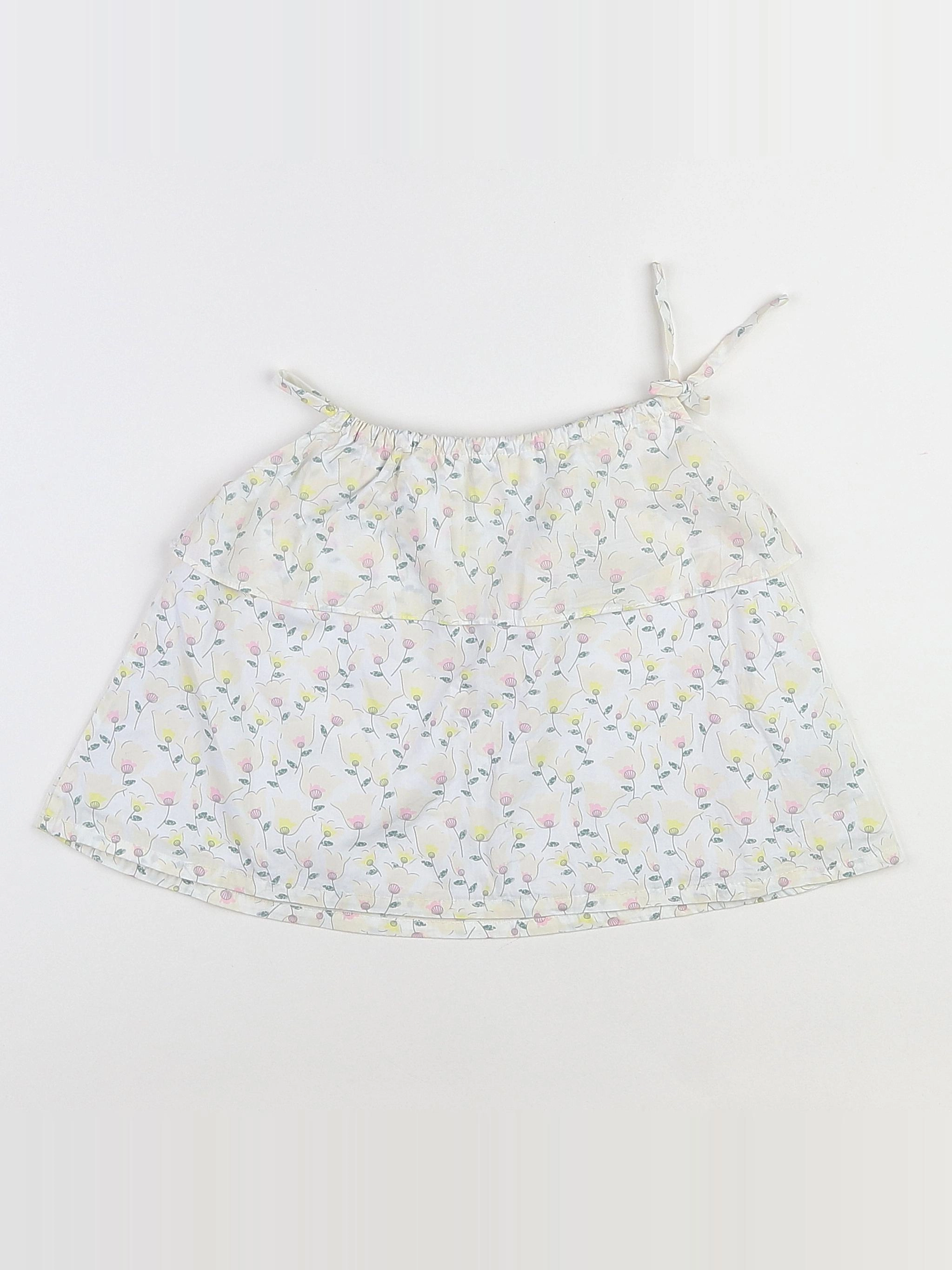 Bonnet à Pompon - blouse beige, blanc - 18 mois