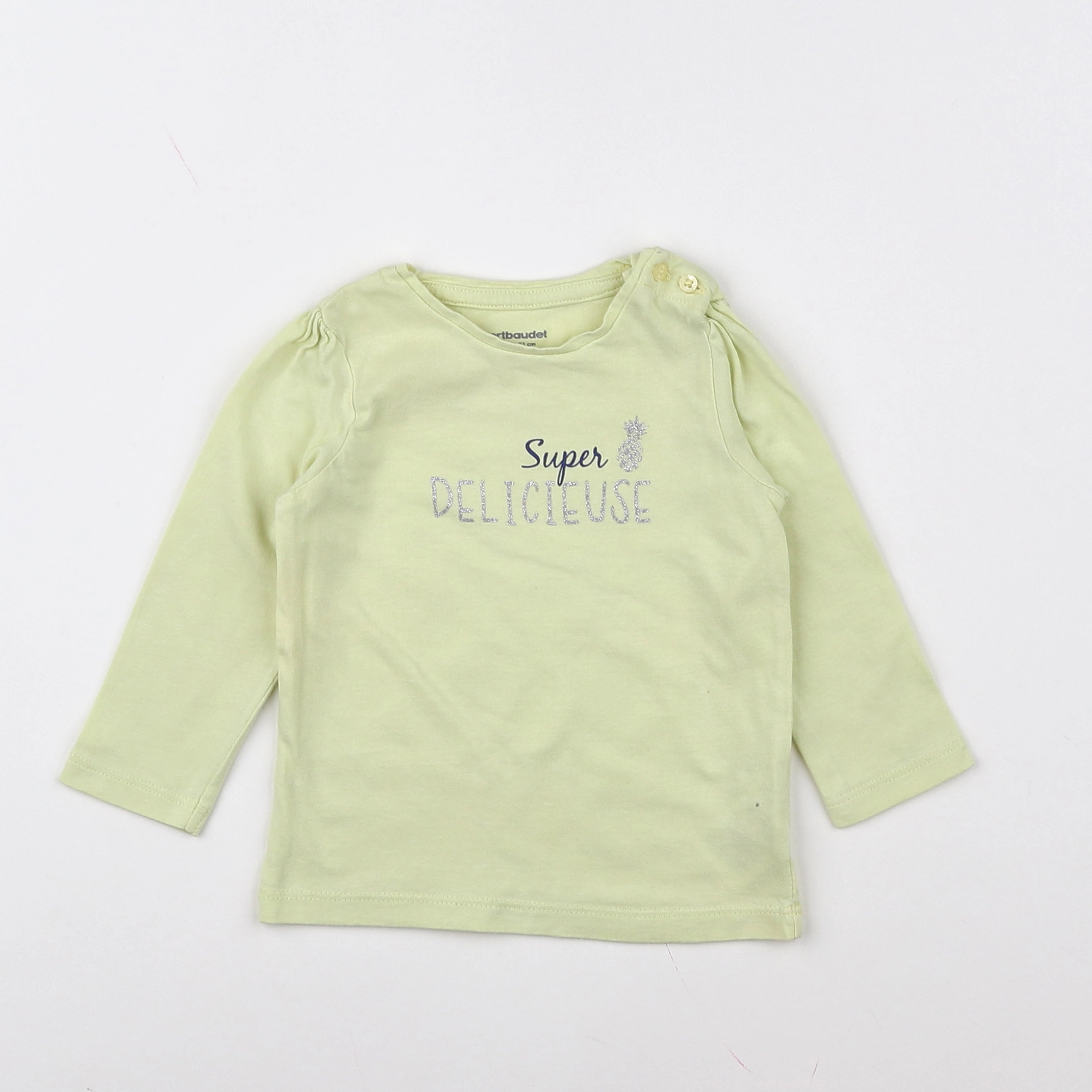 Vertbaudet - tee-shirt jaune - 9 mois