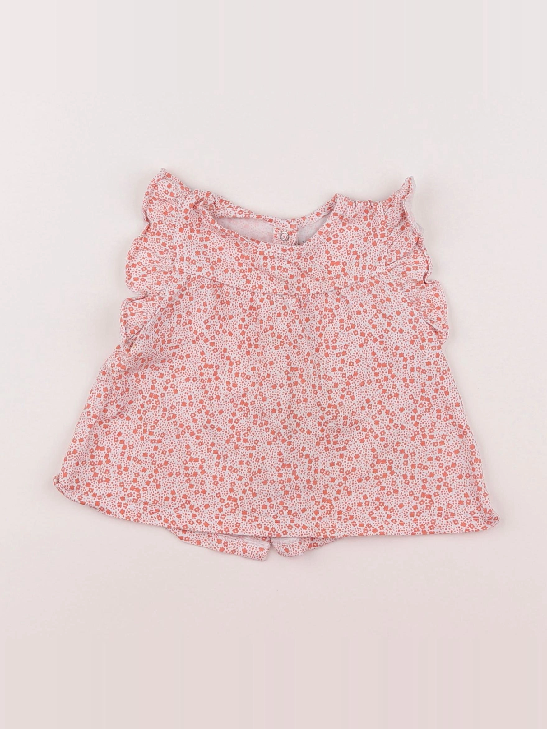 Vertbaudet - tee-shirt blanc, orange - 18 mois