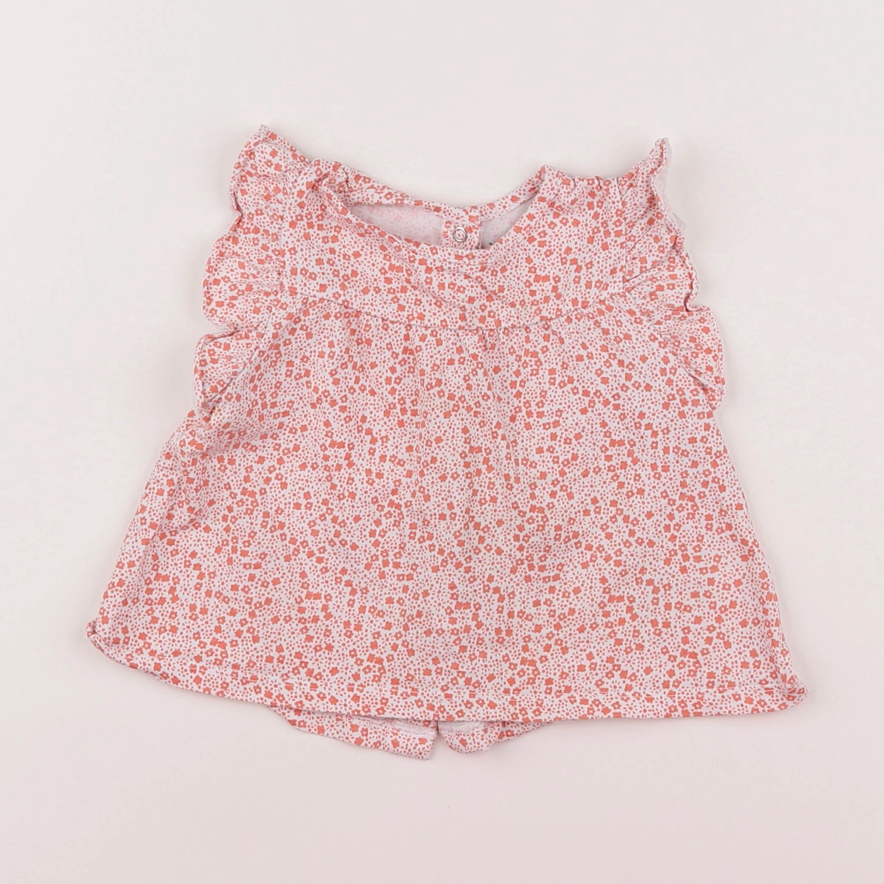 Vertbaudet - tee-shirt blanc, orange - 18 mois
