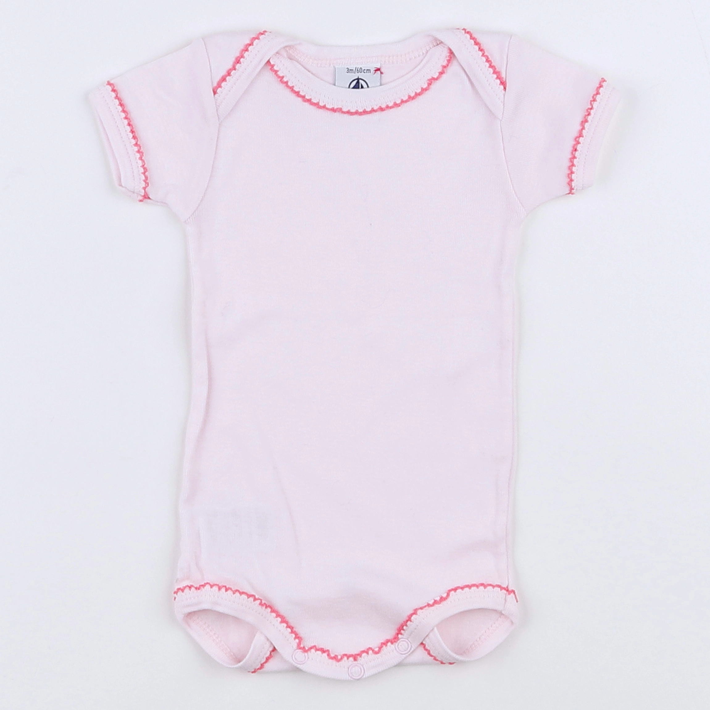 Petit Bateau - body rose - 3 mois
