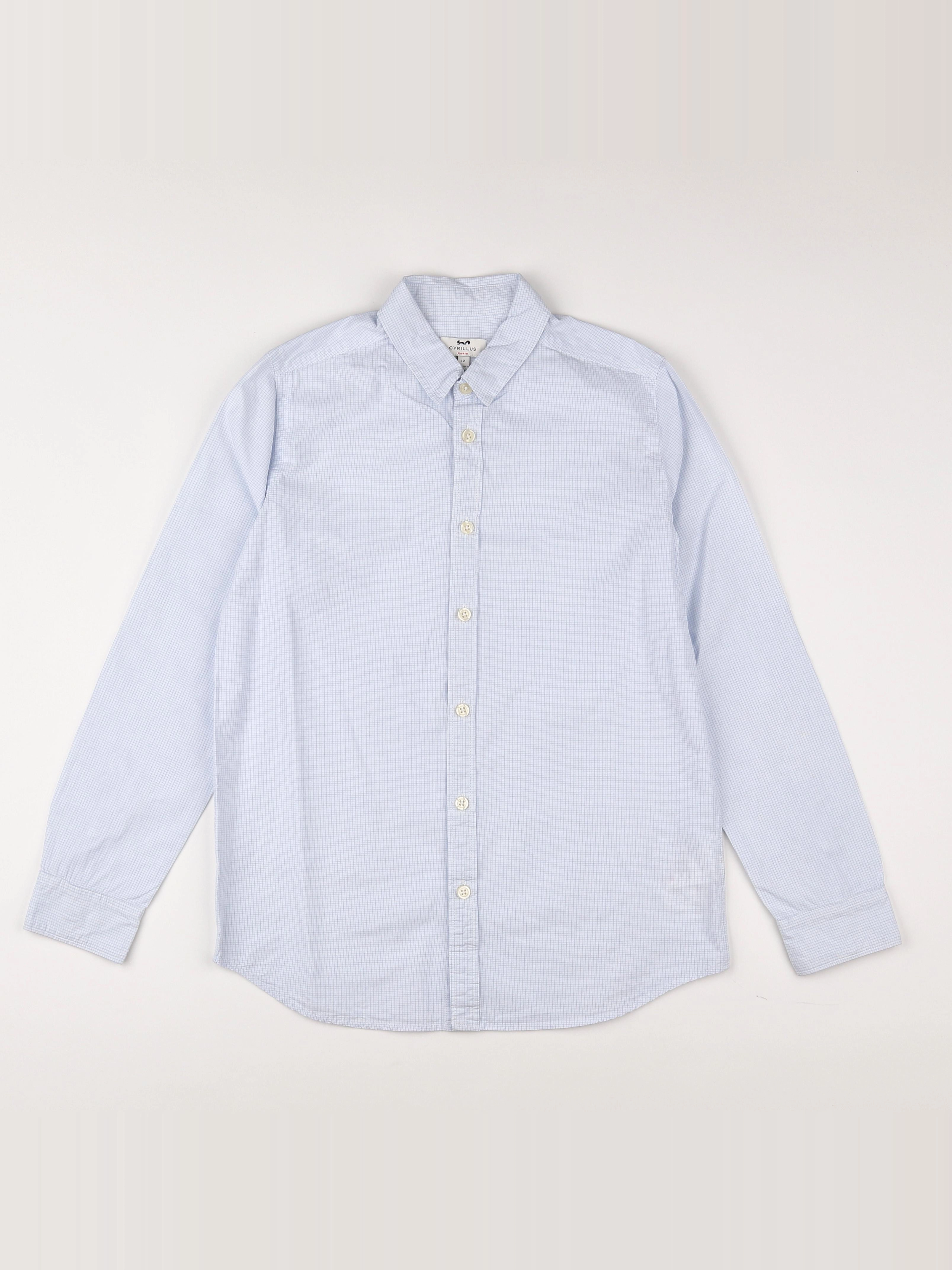 Cyrillus - chemise blanc, bleu - 12 ans