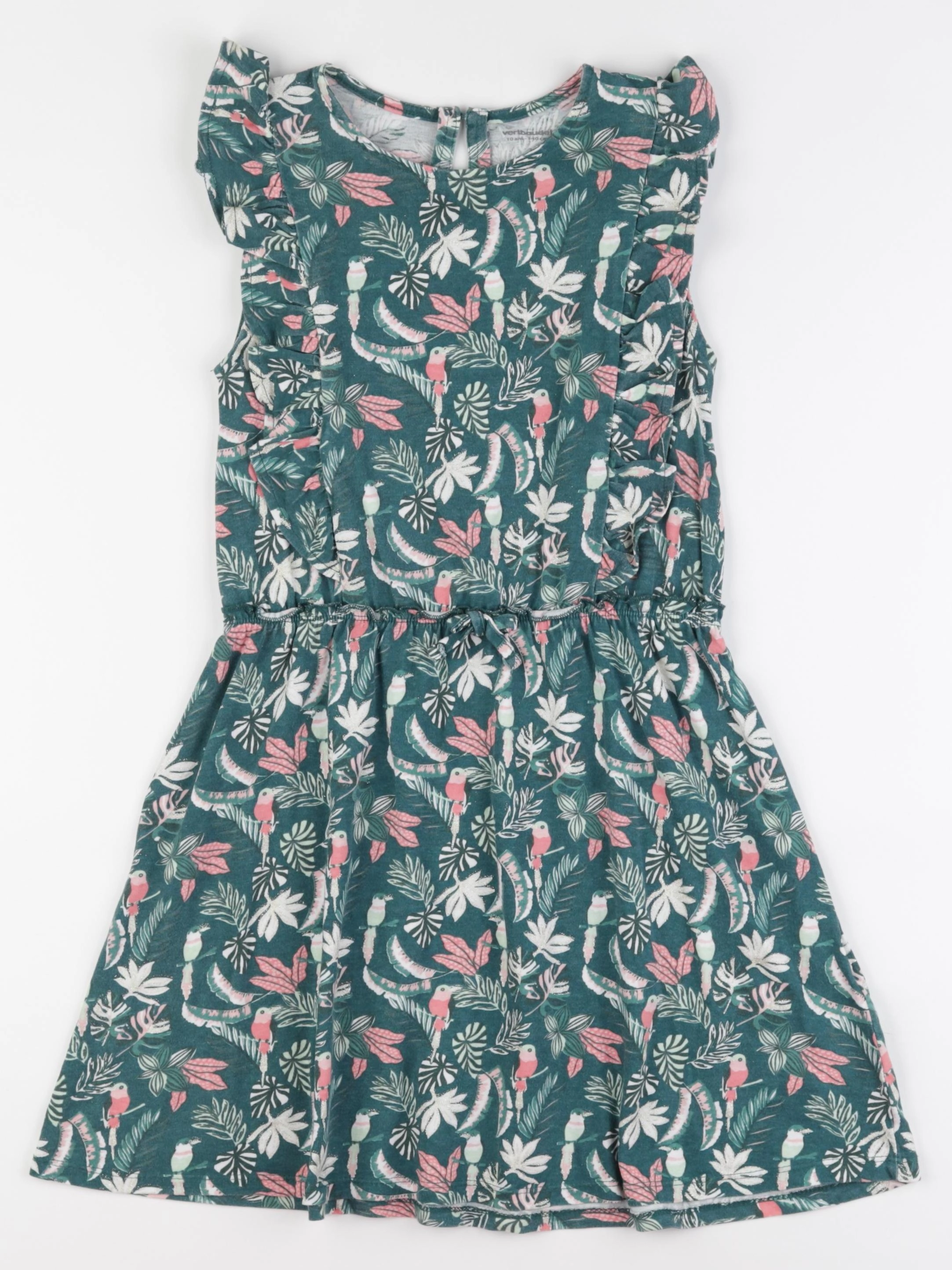 Vertbaudet - robe vert - 10 ans