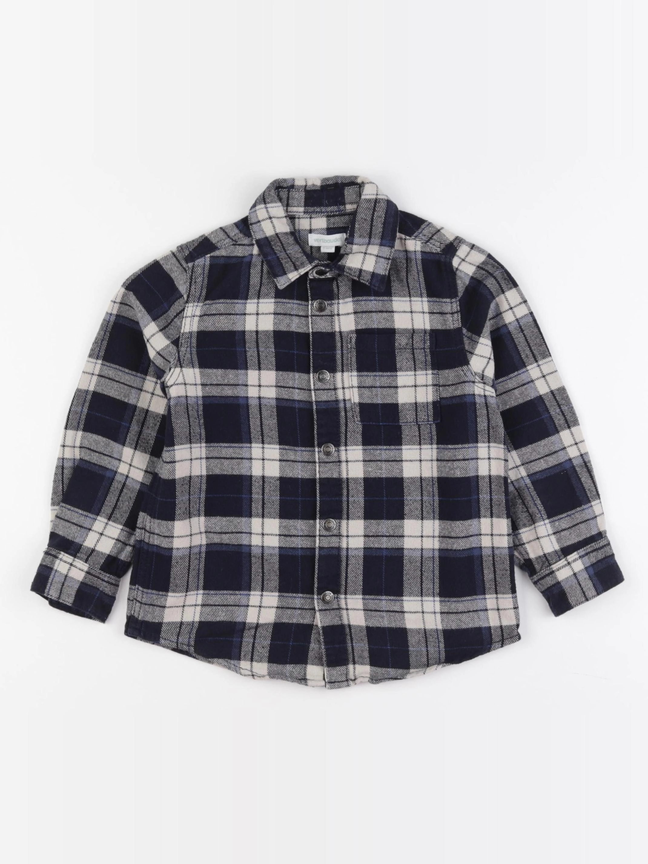 Vertbaudet - chemise bleu, blanc - 5 ans