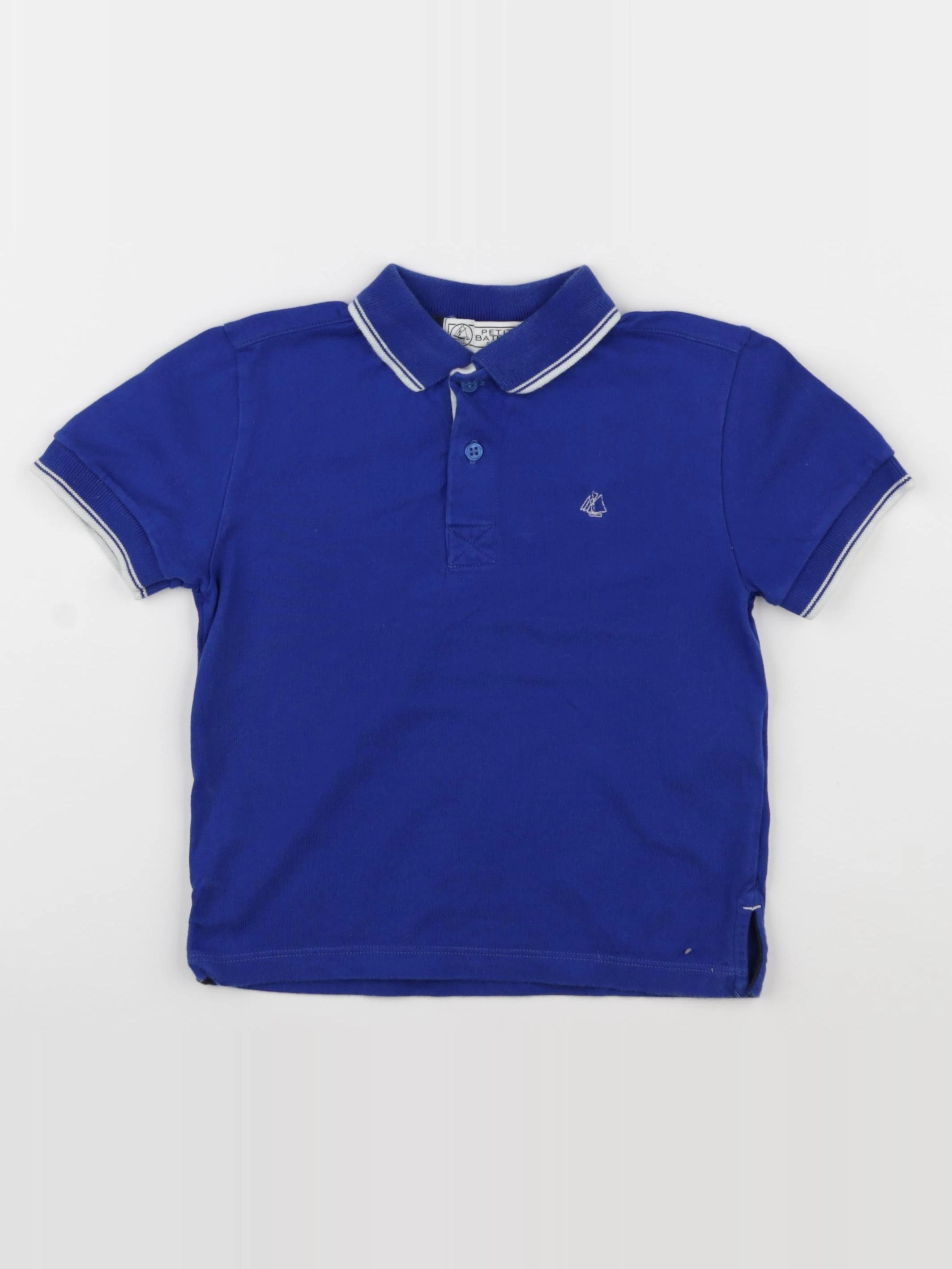 Petit Bateau - polo bleu - 4 ans