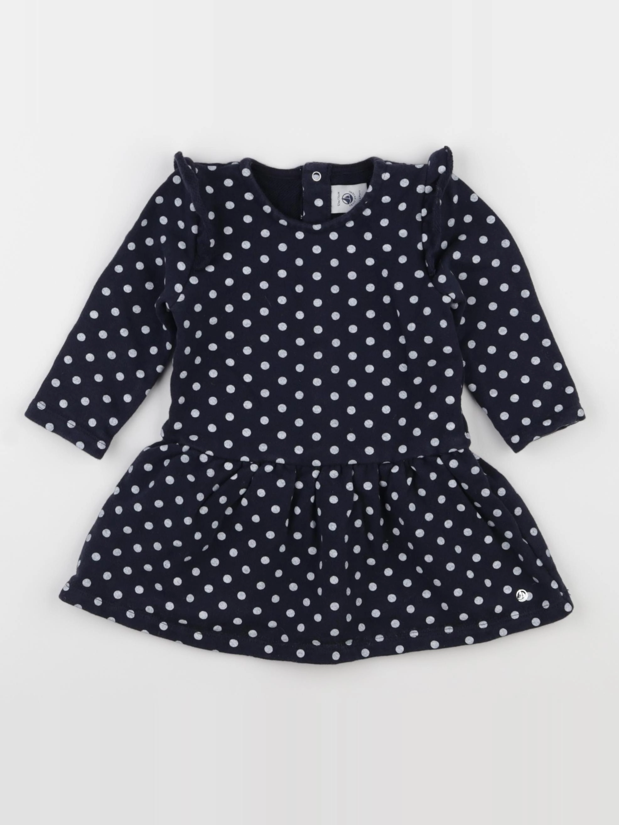 Petit Bateau - robe bleu - 12 mois