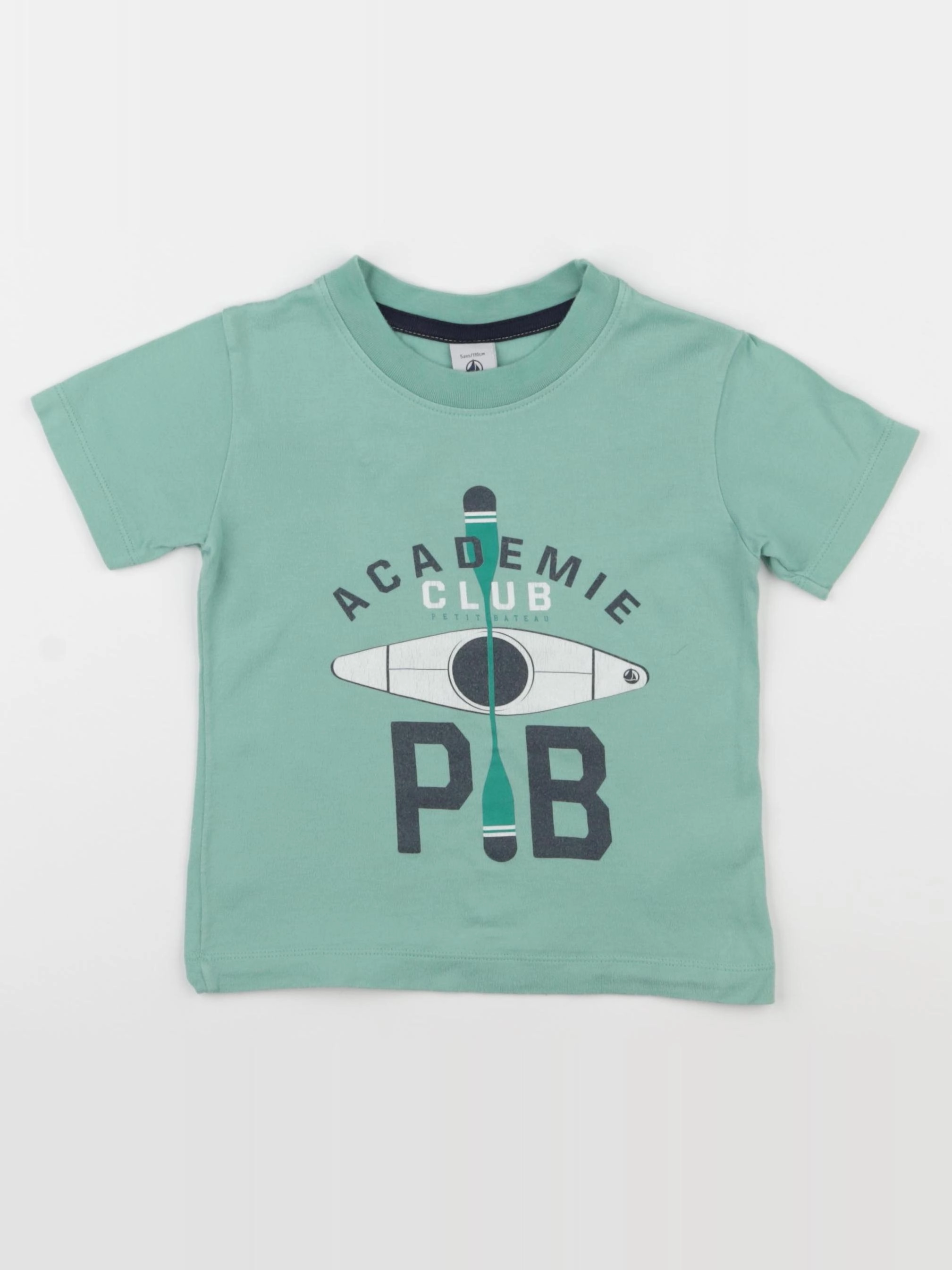 Petit Bateau - tee-shirt vert - 5 ans