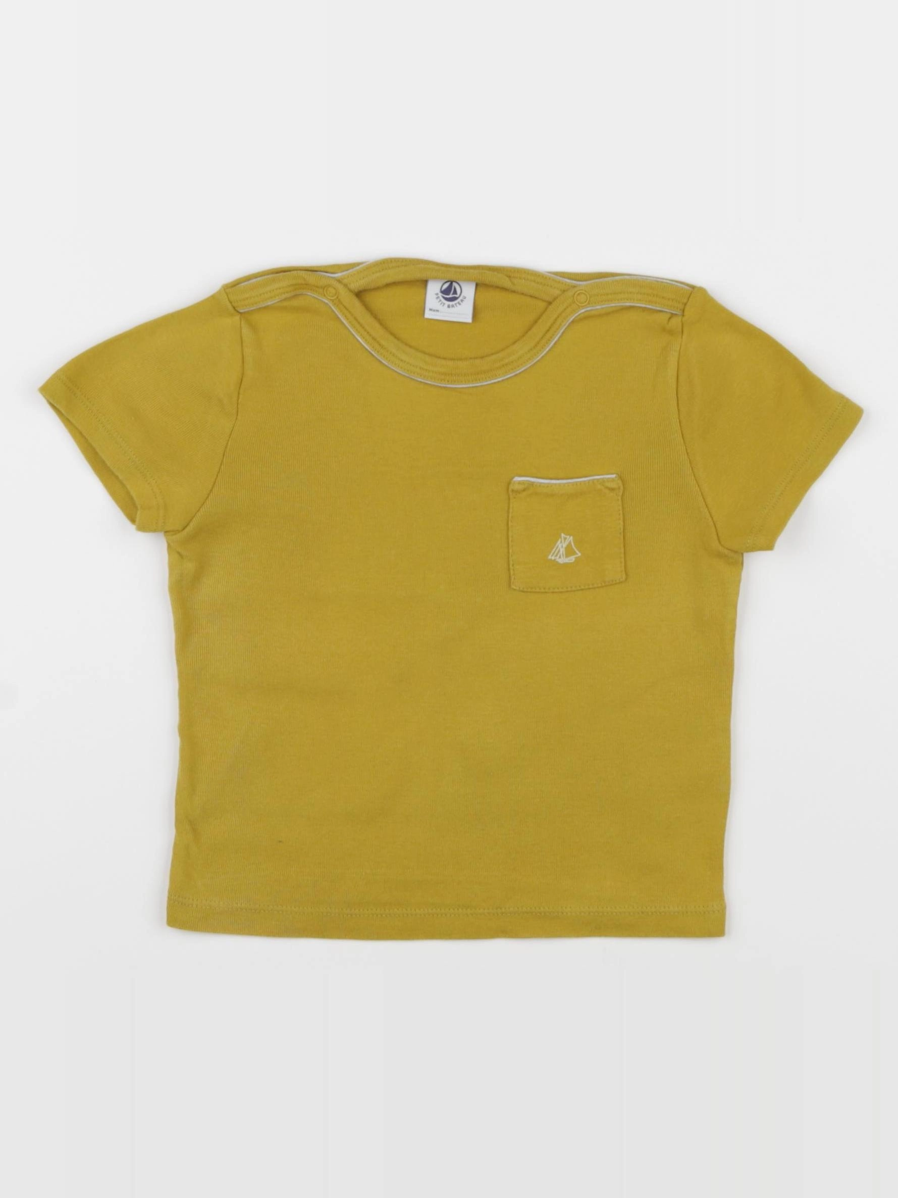 Petit Bateau - tee-shirt jaune - 24 mois