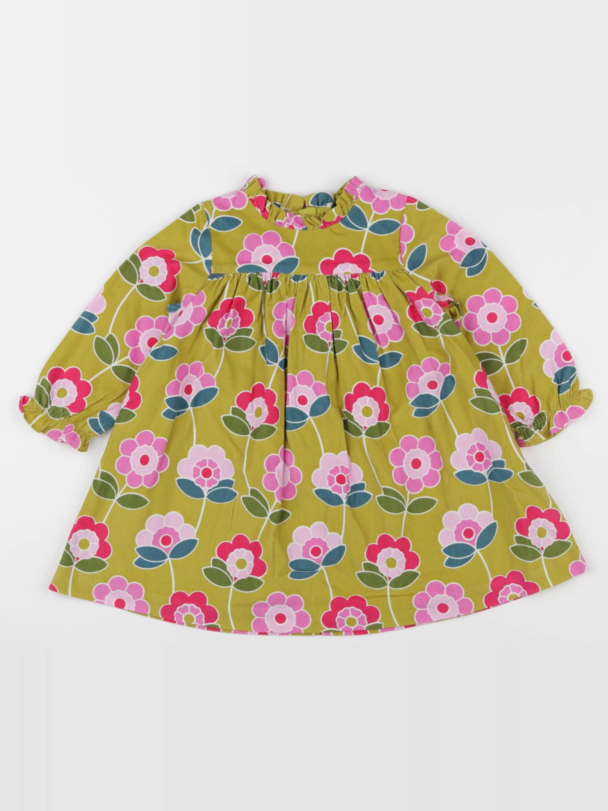 Jacadi - robe vert, rose - 24 mois