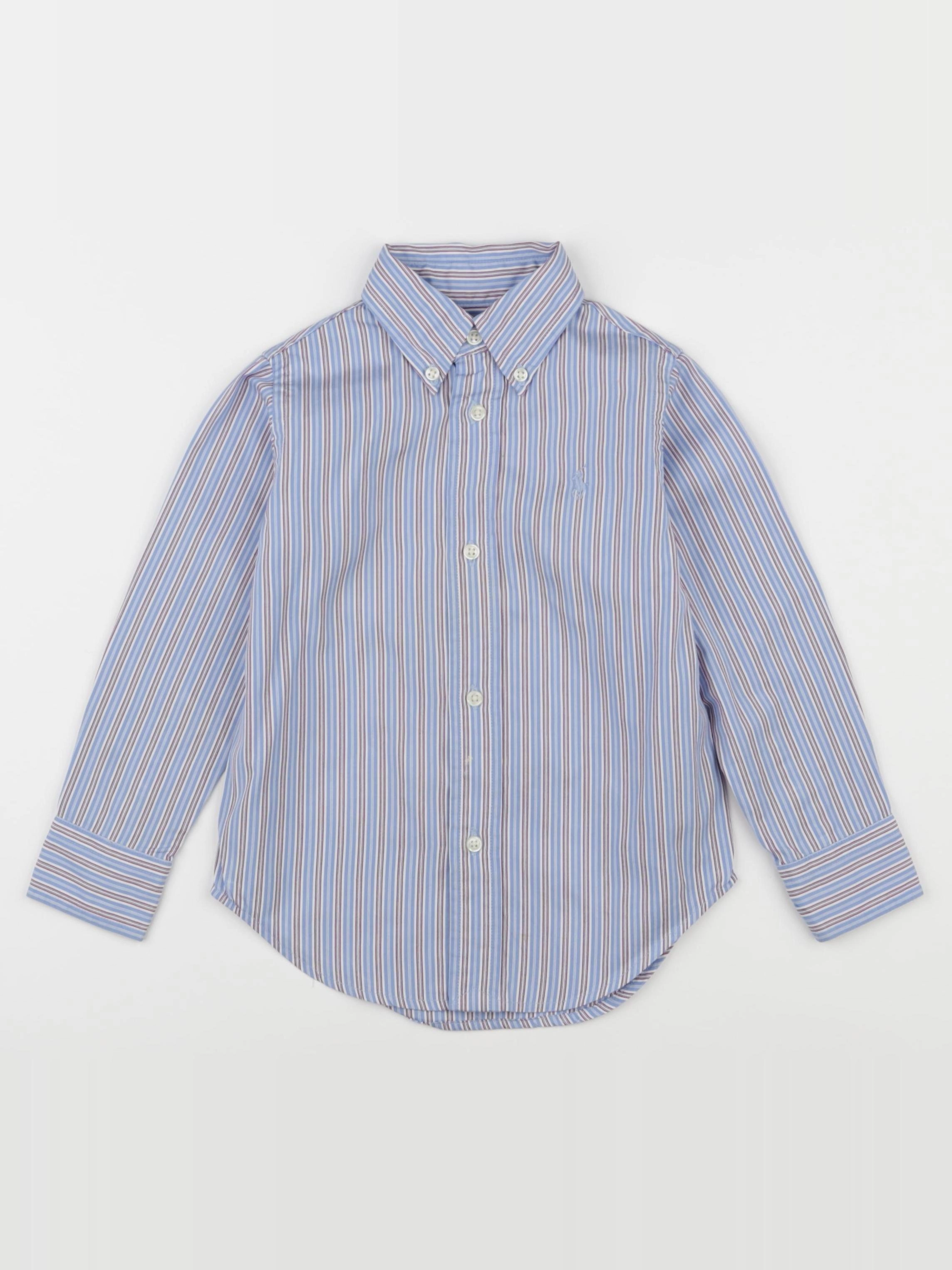 Ralph Lauren - chemise bleu, blanc - 2 ans