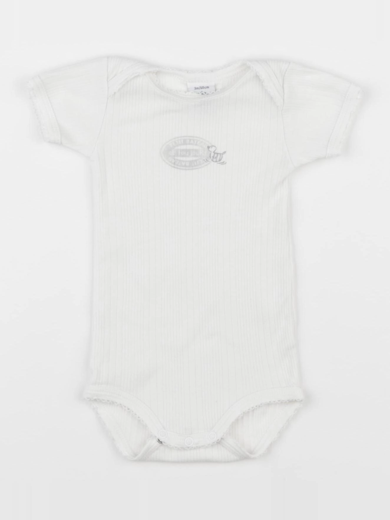 Petit Bateau - body blanc - 3 mois
