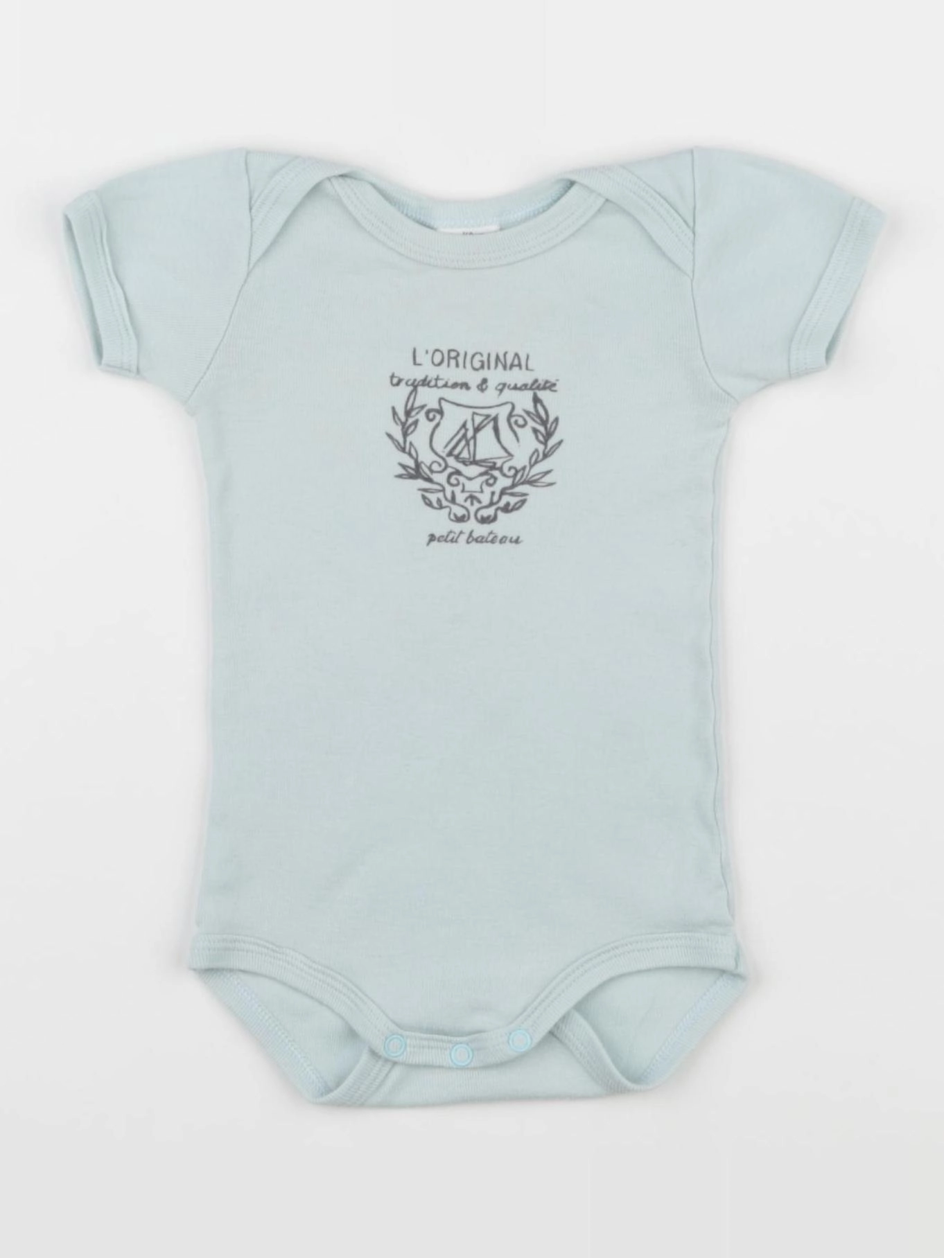 Petit Bateau - body vert - 3 mois