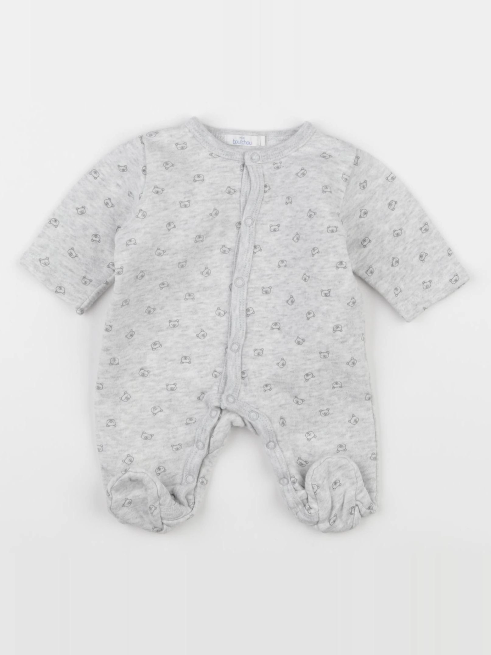 Boutchou - pyjama coton gris - 0 mois