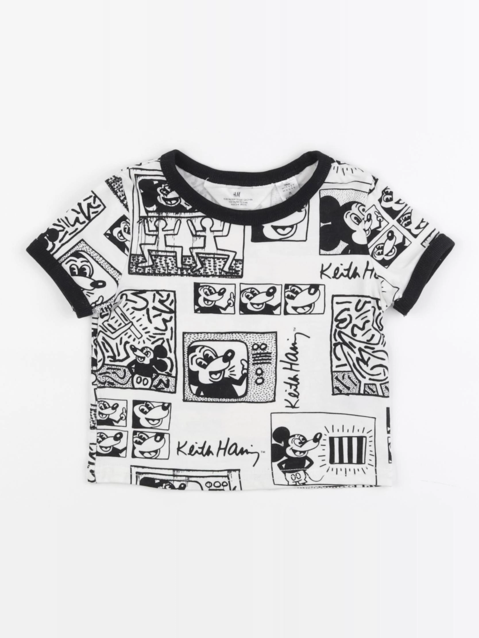 H&M - tee-shirt noir - 2 mois à 4 ans