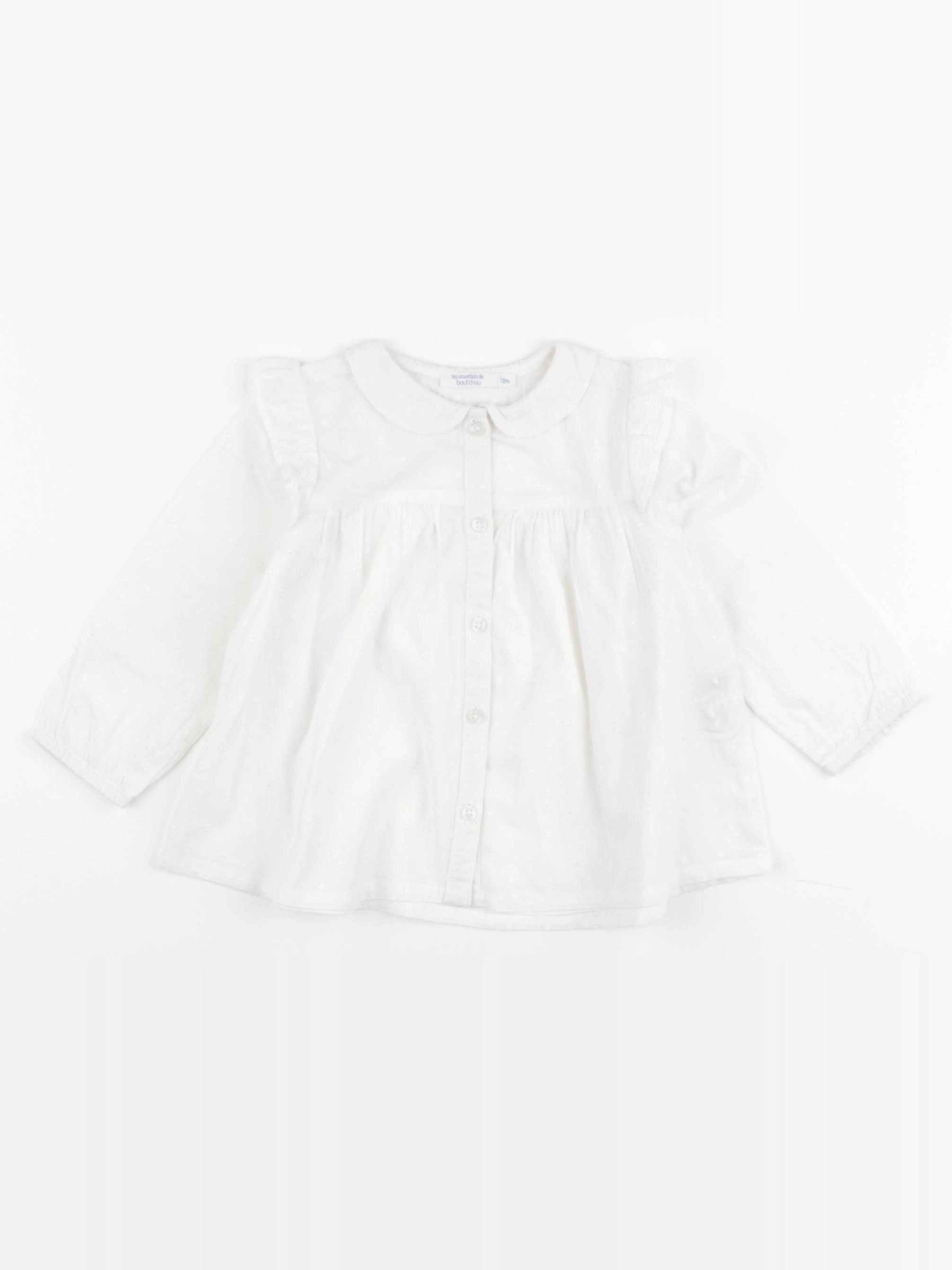 Boutchou - blouse blanc - 12 mois