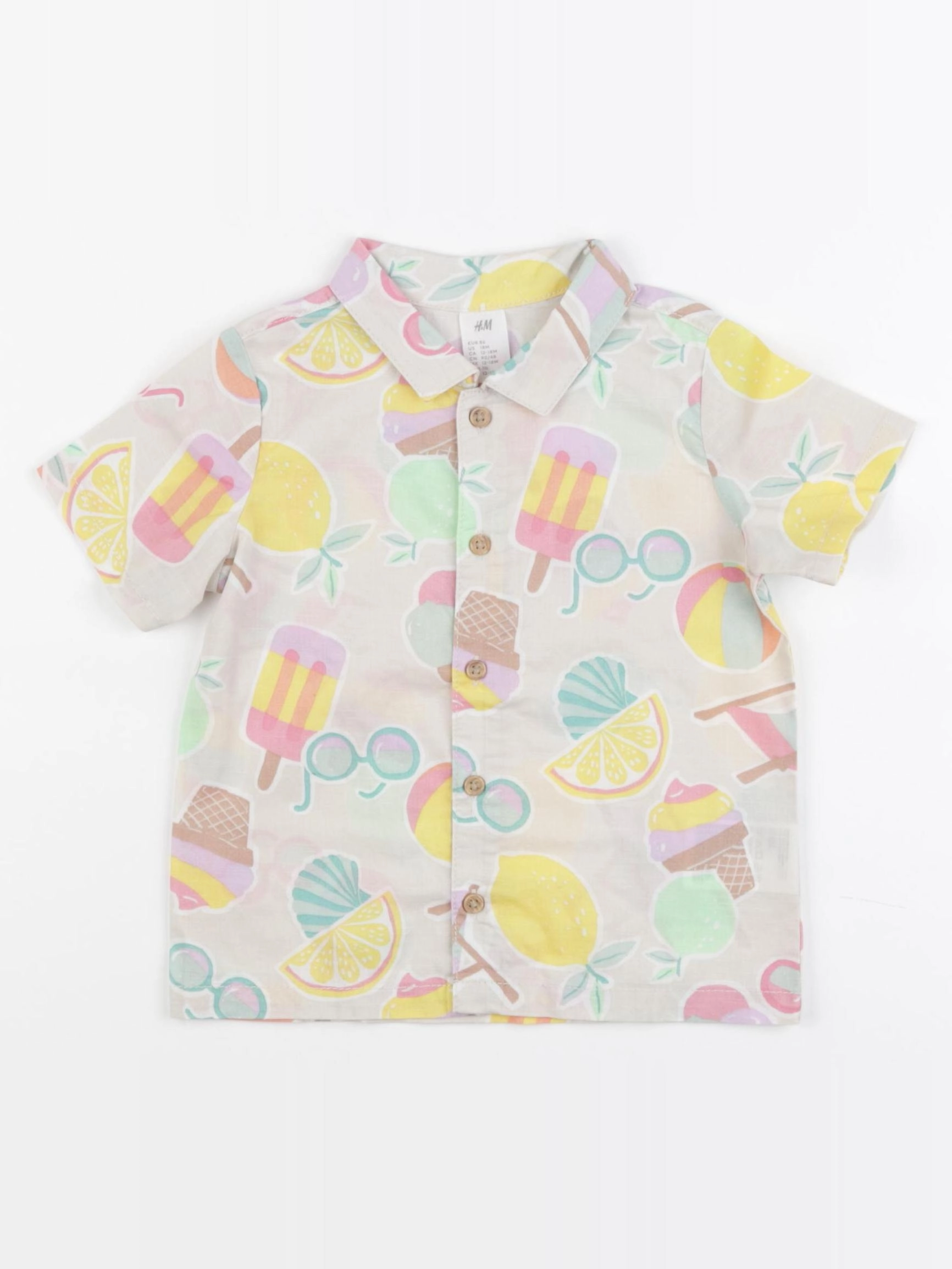 H&M - chemise multicolore - 12/18 mois