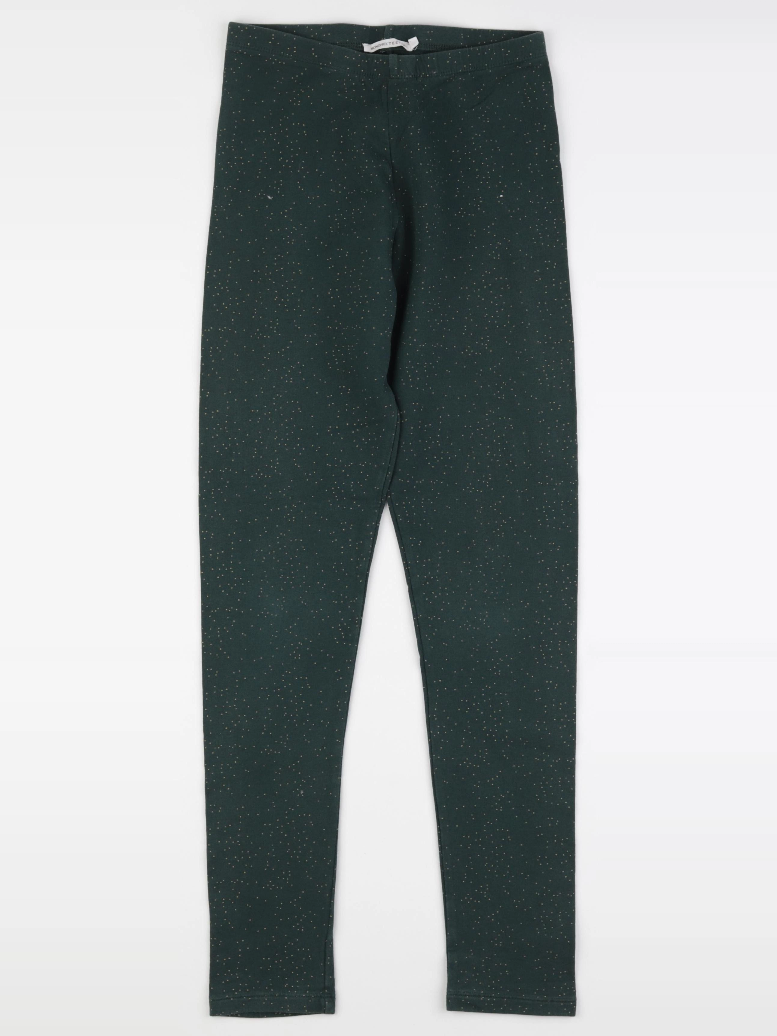 Monoprix - legging vert, or - 14 ans