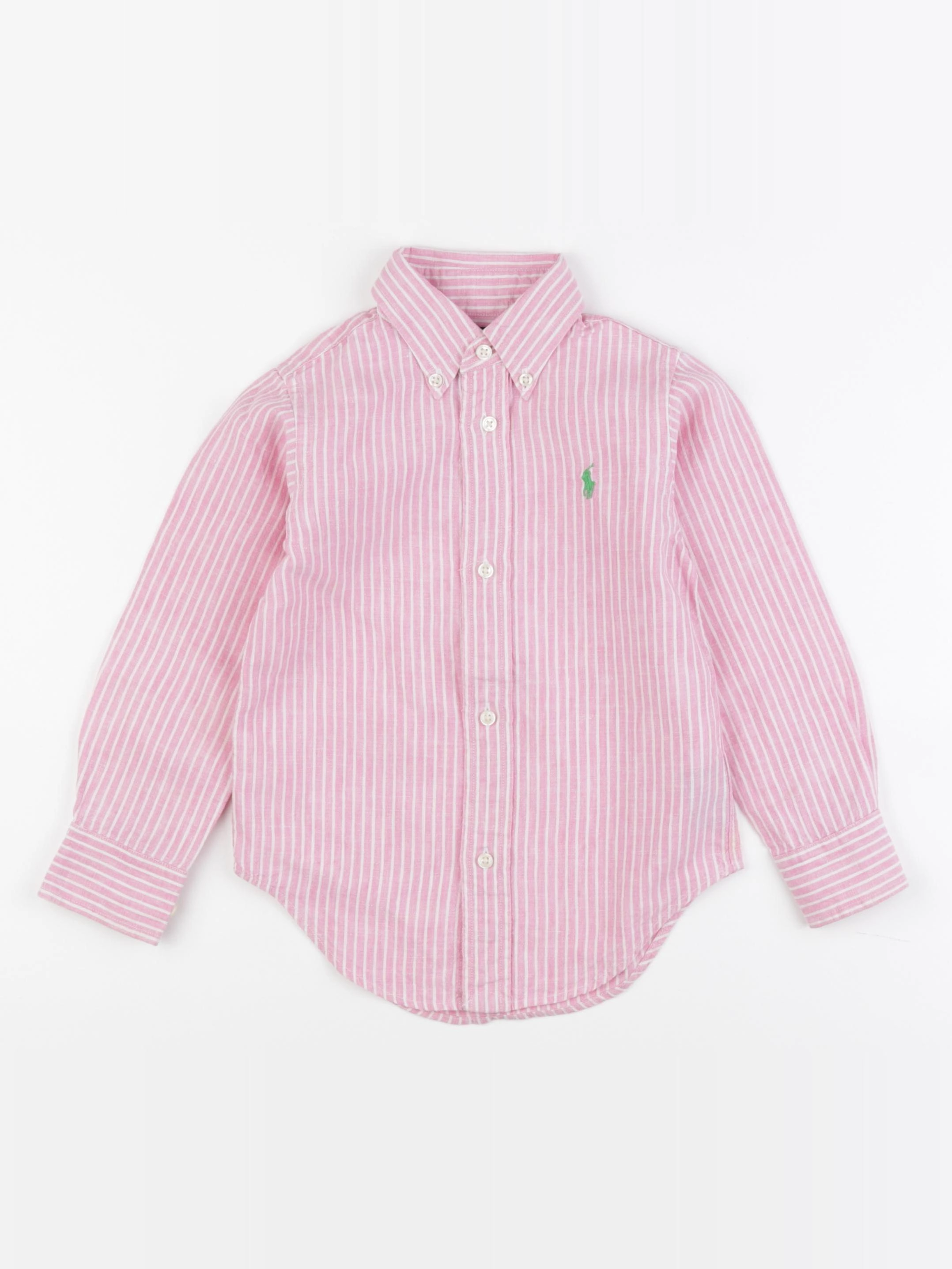 Ralph Lauren - chemise rose, blanc - 2 ans