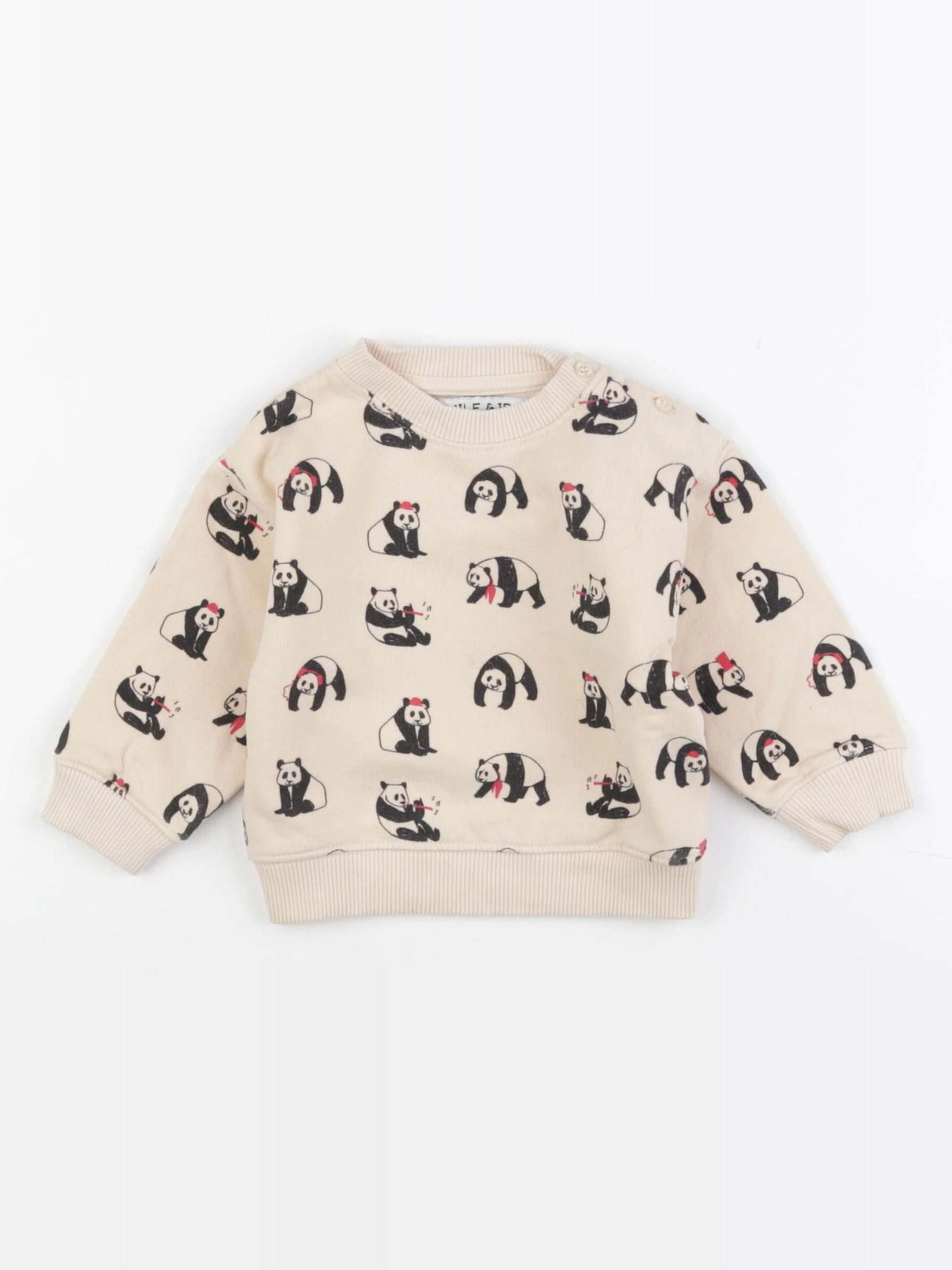 Emile et Ida - sweat marron - 6 mois