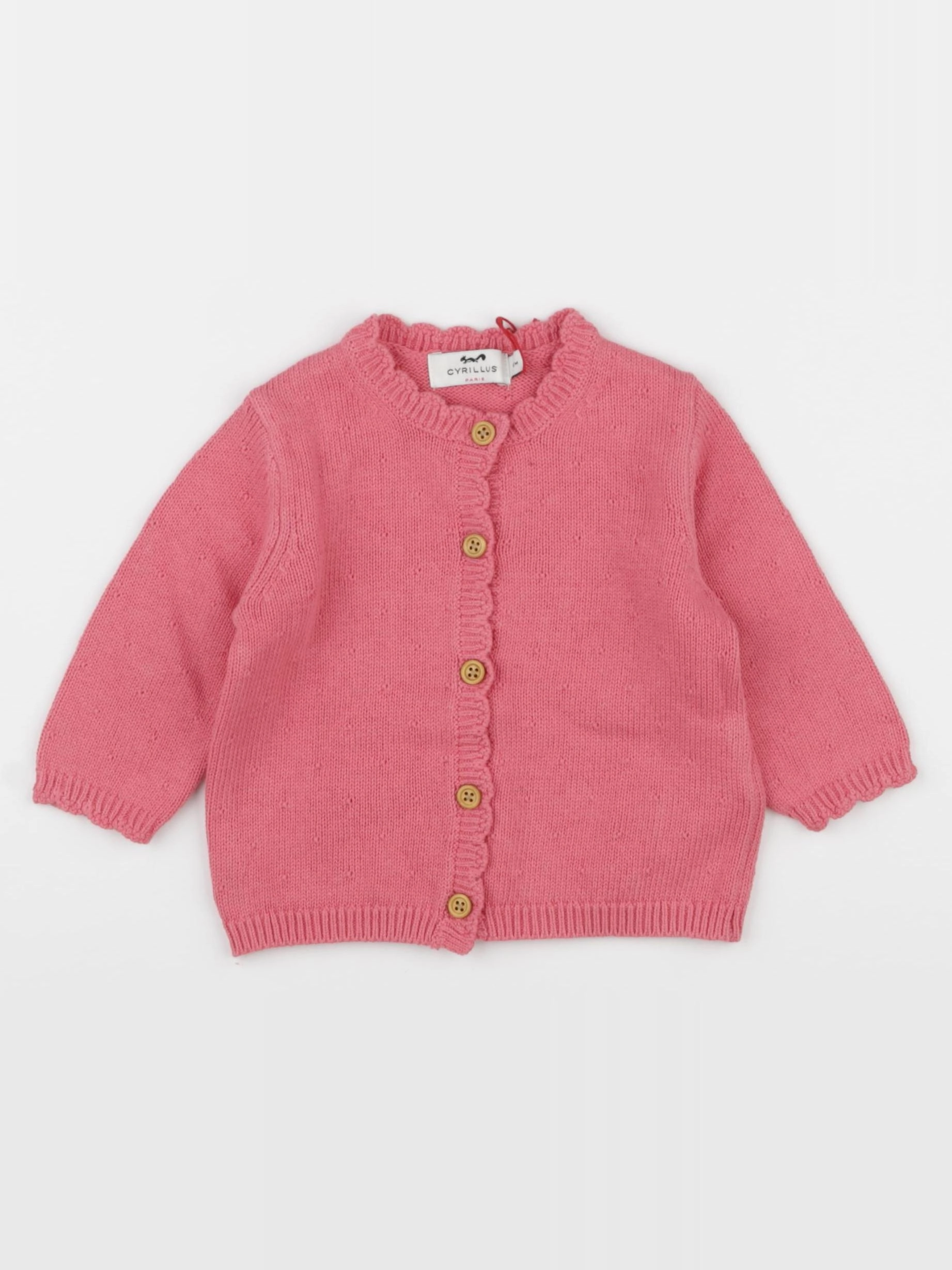 Cyrillus - gilet rose - 6 mois