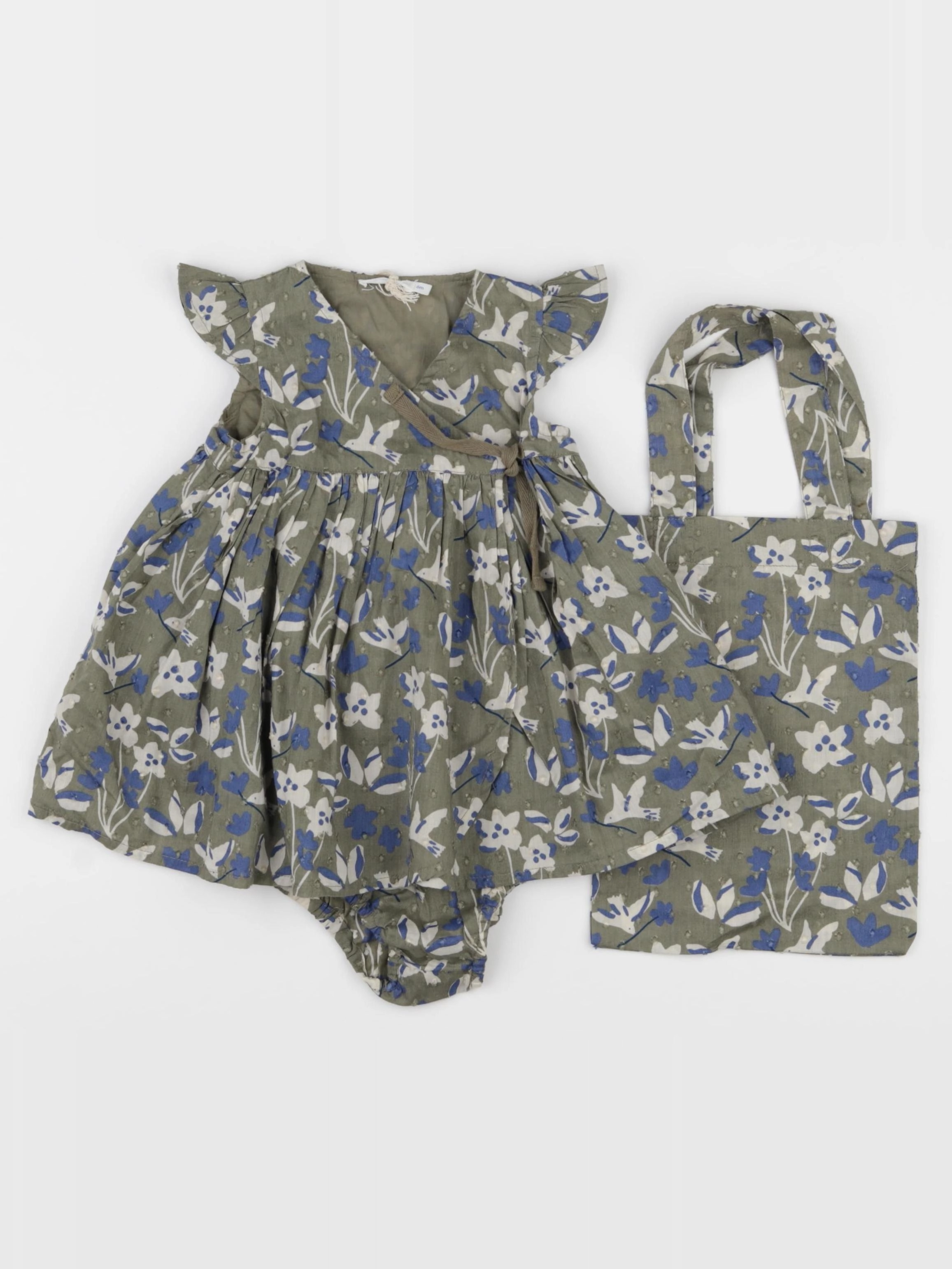 Boutchou - robe vert - 6 mois