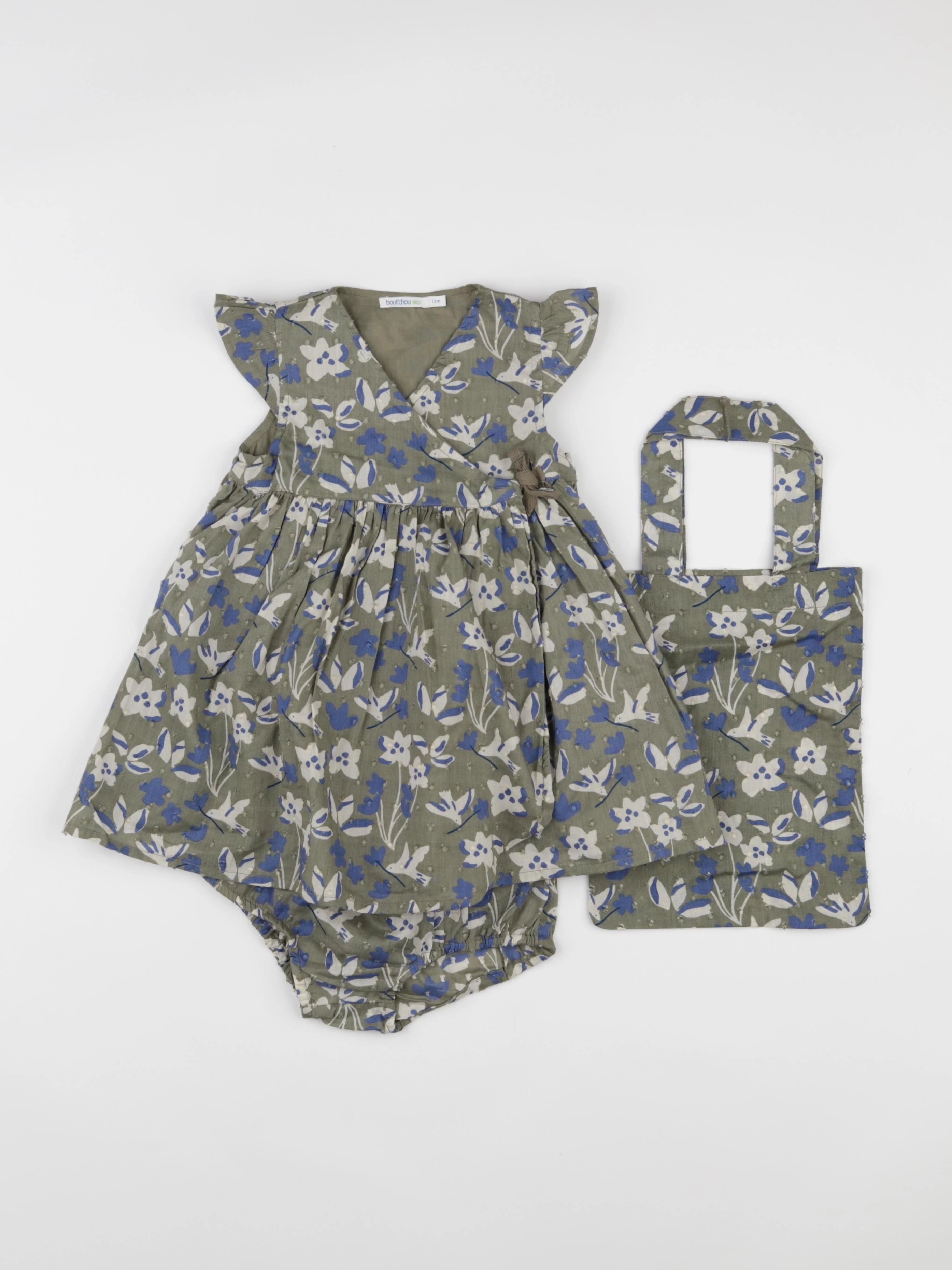 Boutchou - robe vert - 12 mois