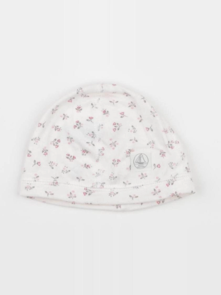 Petit Bateau - bonnet de naissance blanc - 3 mois