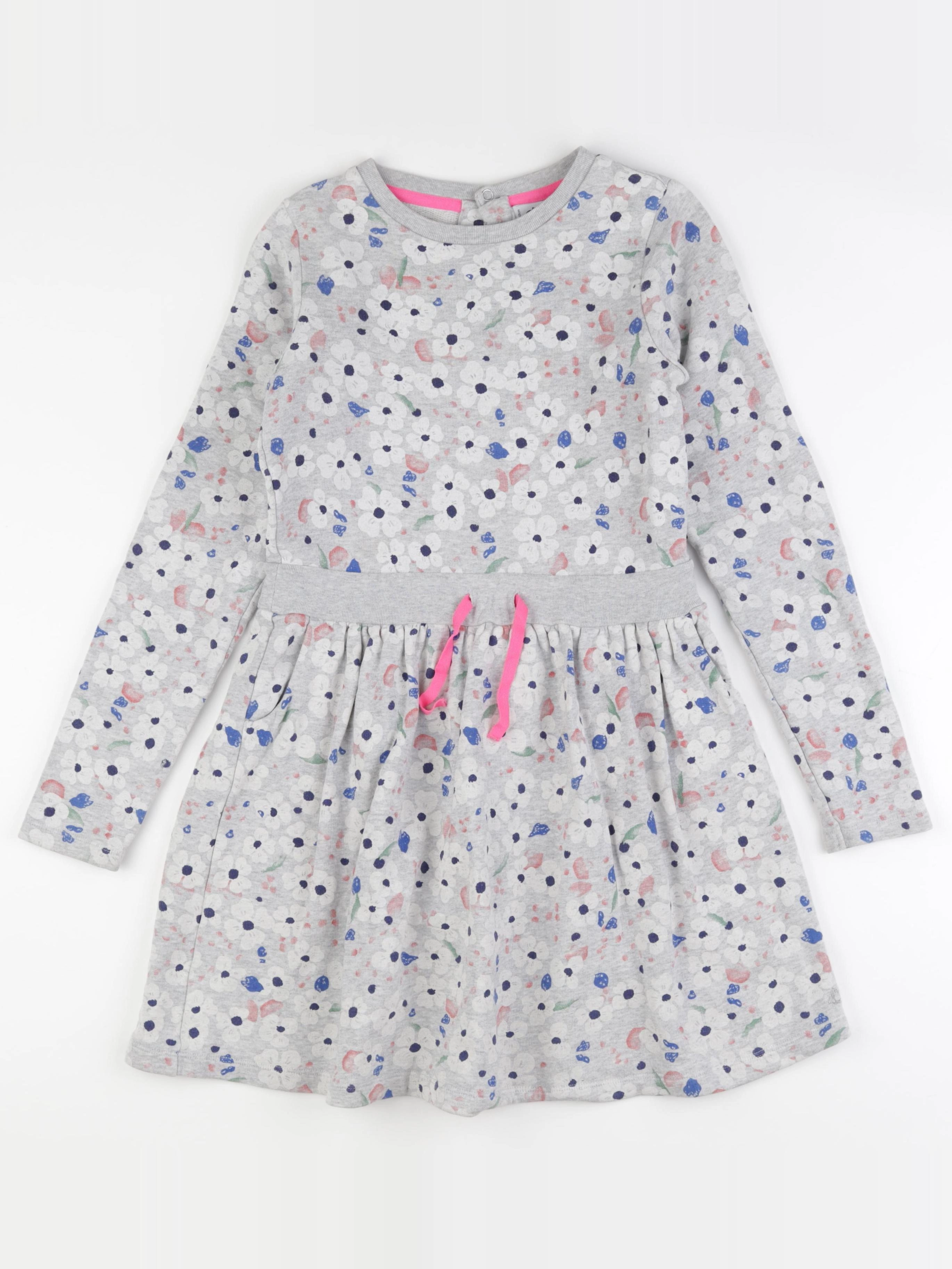 Petit Bateau - robe gris - 10 ans