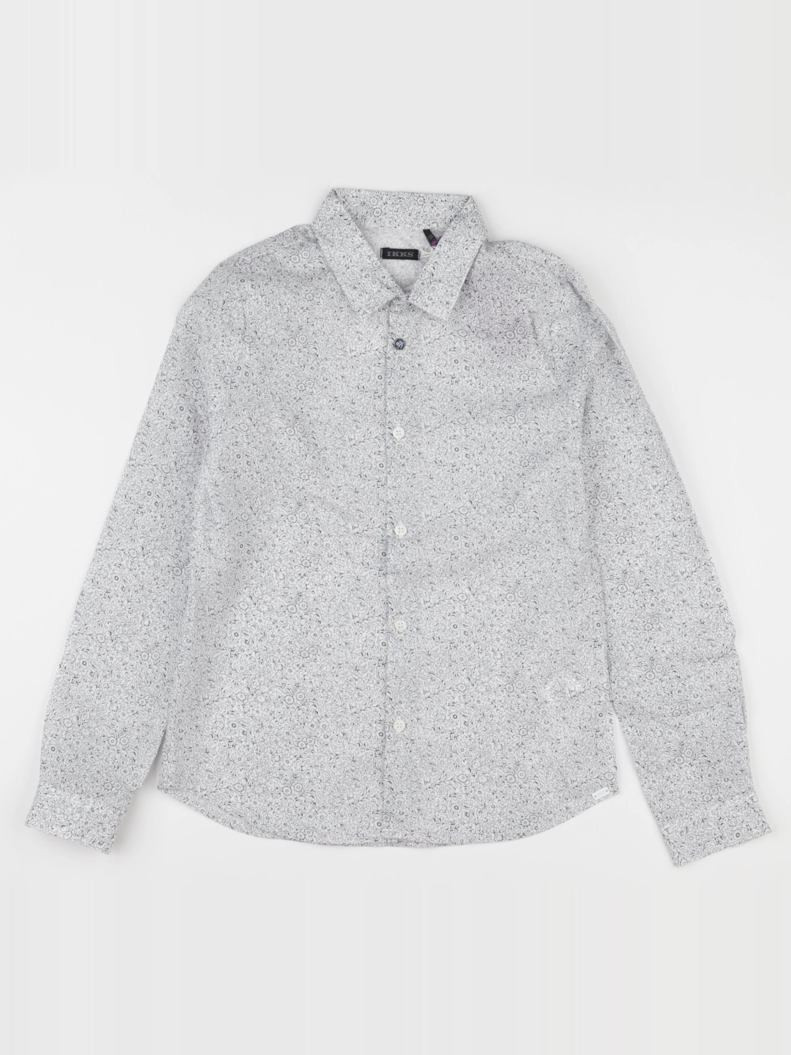 IKKS - chemise bleu, blanc - 10 ans