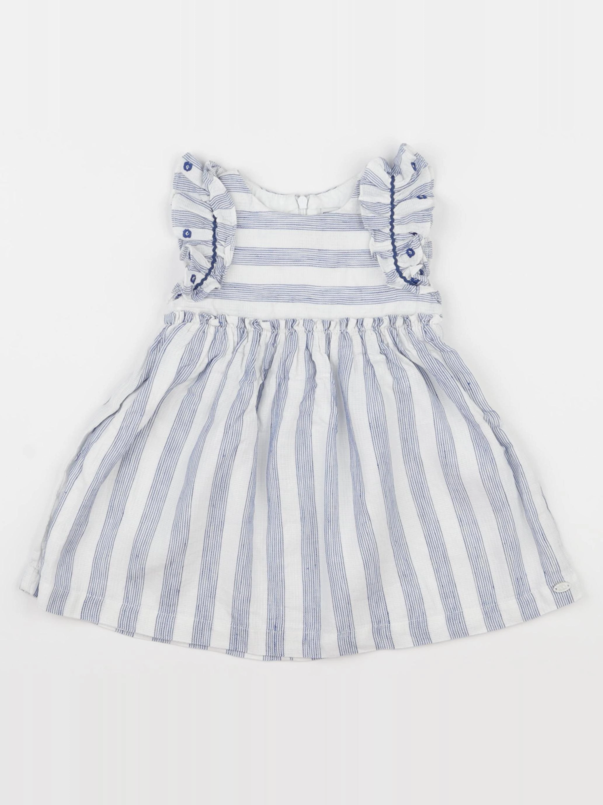 Tartine & Chocolat - robe blanc, bleu - 1 an