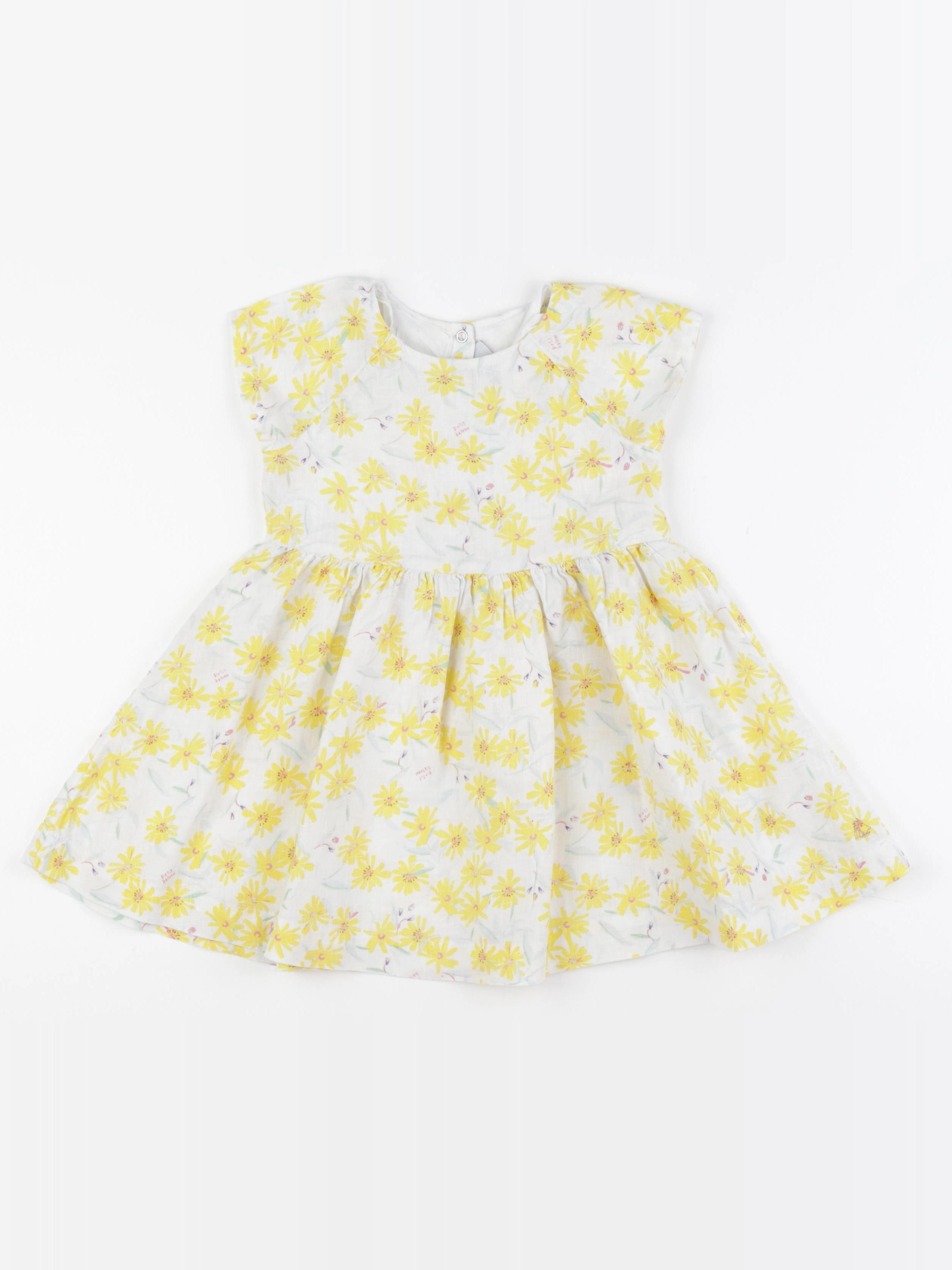 Petit Bateau - robe jaune - 36 mois