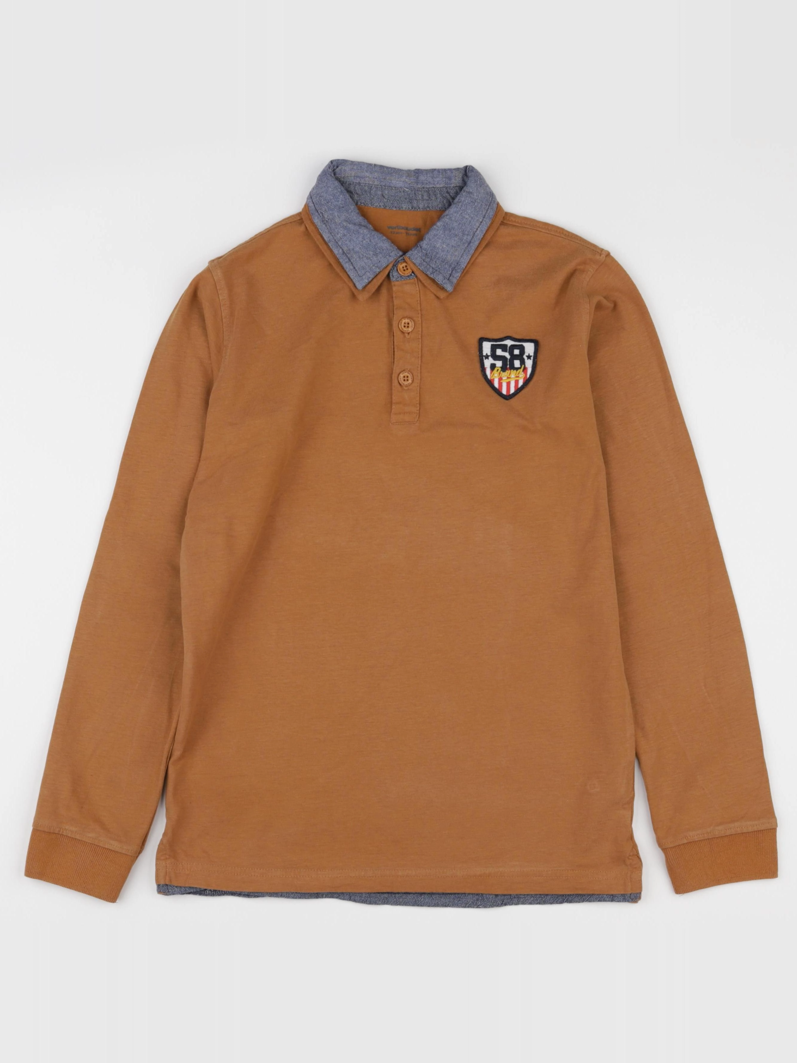 Vertbaudet - polo marron - 12 ans