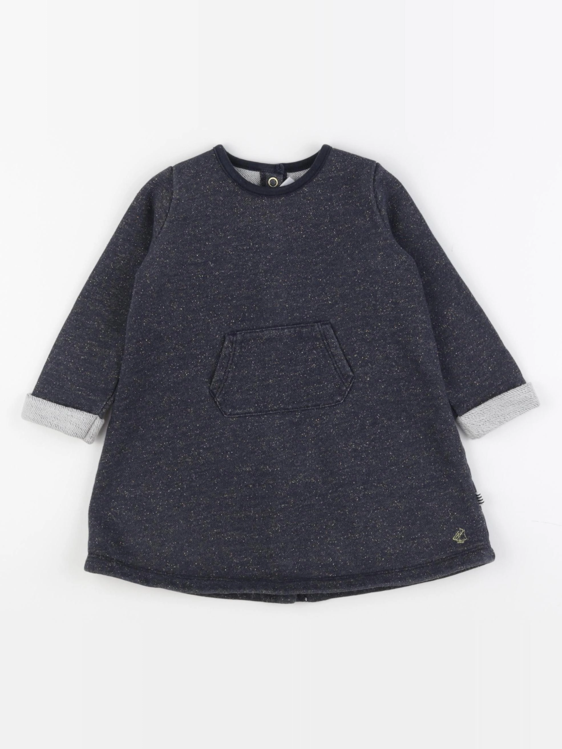 Petit Bateau - robe bleu, or - 18 mois