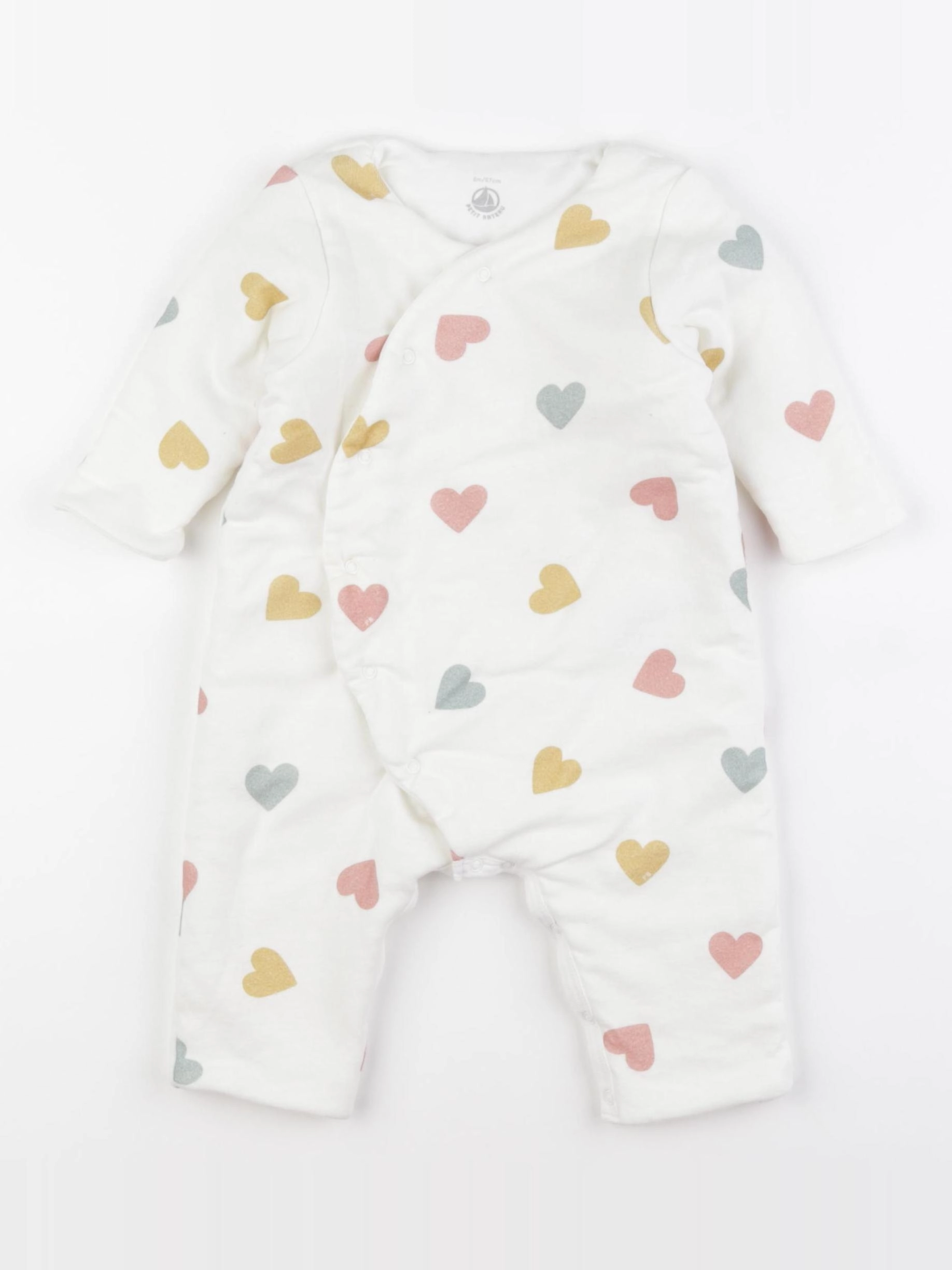 Petit Bateau - combinaison blanc - 6 mois